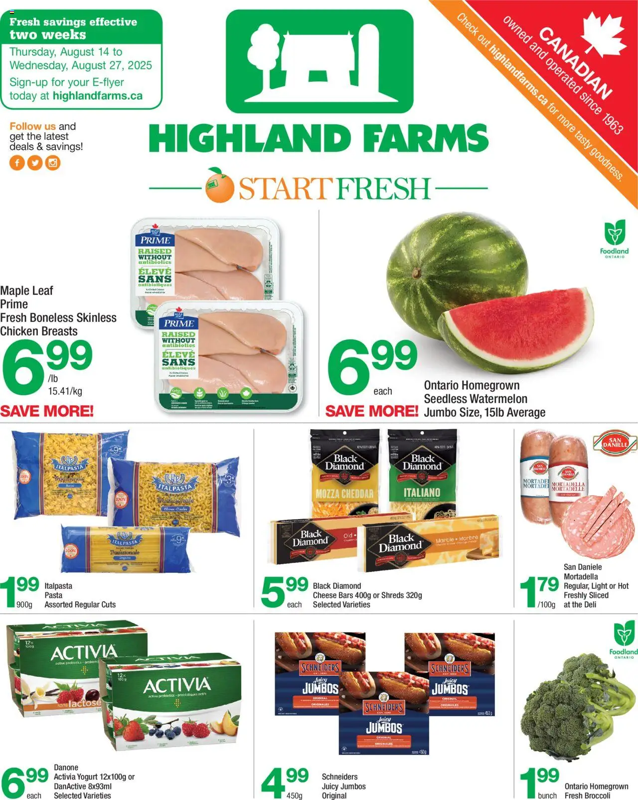 Highland Farms flyer valid from Aug 14, 2025 - page number 1