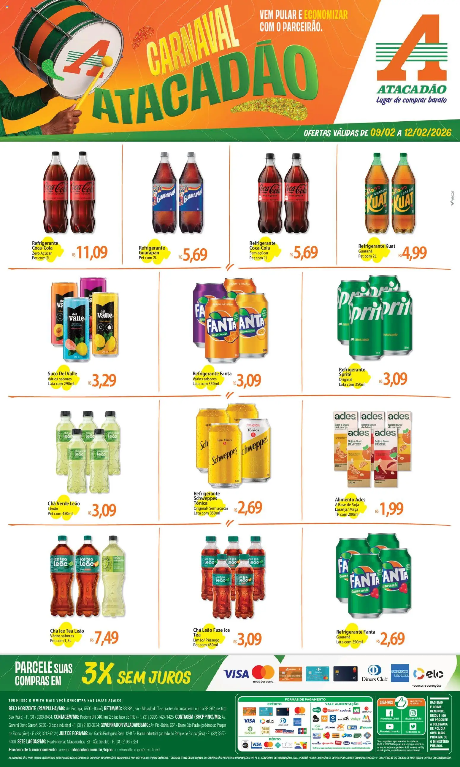 Pré-Visualização do folheto "Ofertas - MG" da loja Atacadão válido a partir de 09/02/2026