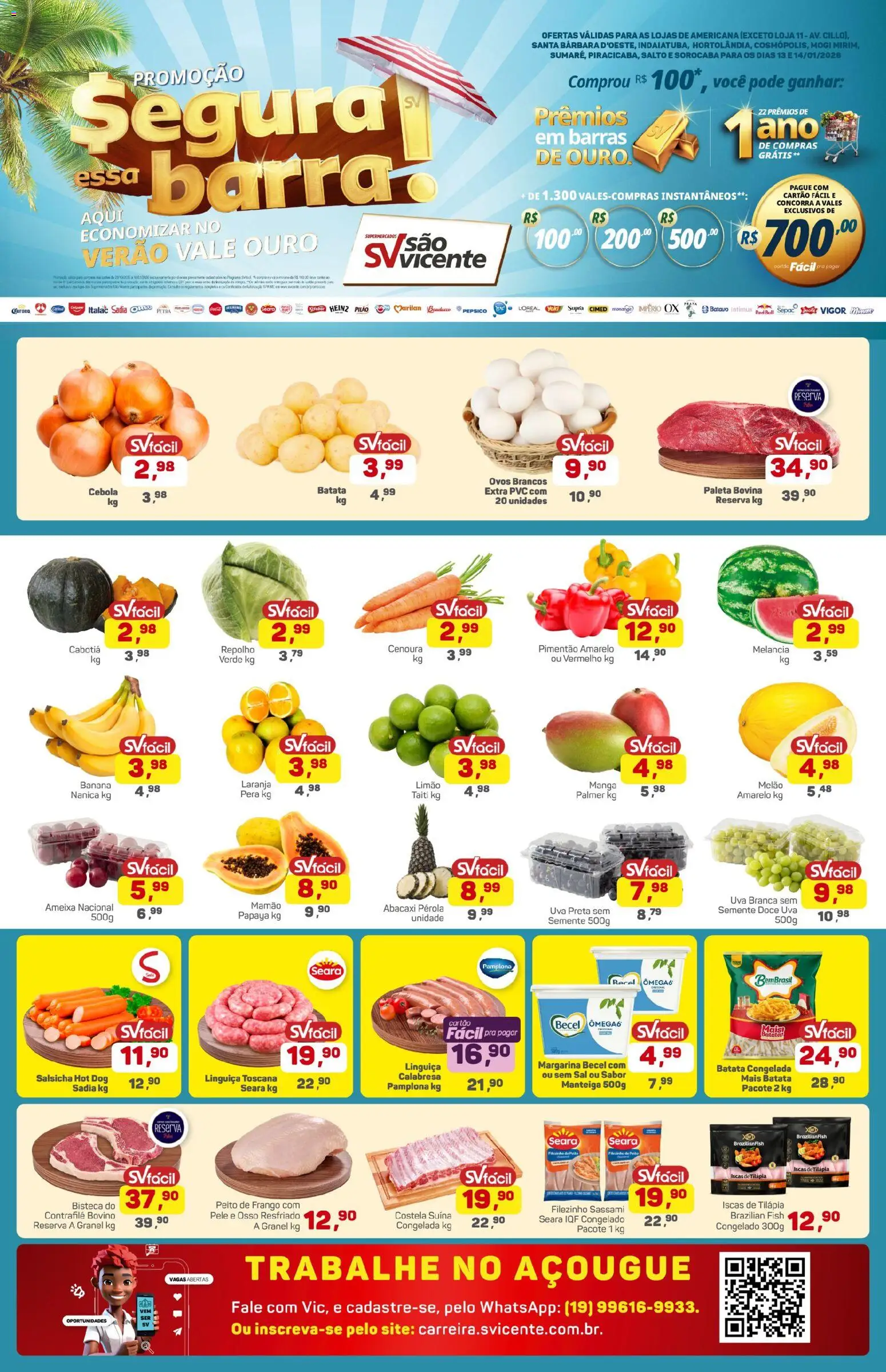 Pré-Visualização do folheto "Ofertas da semana" da loja Supermercados São Vicente válido a partir de 13/01/2026