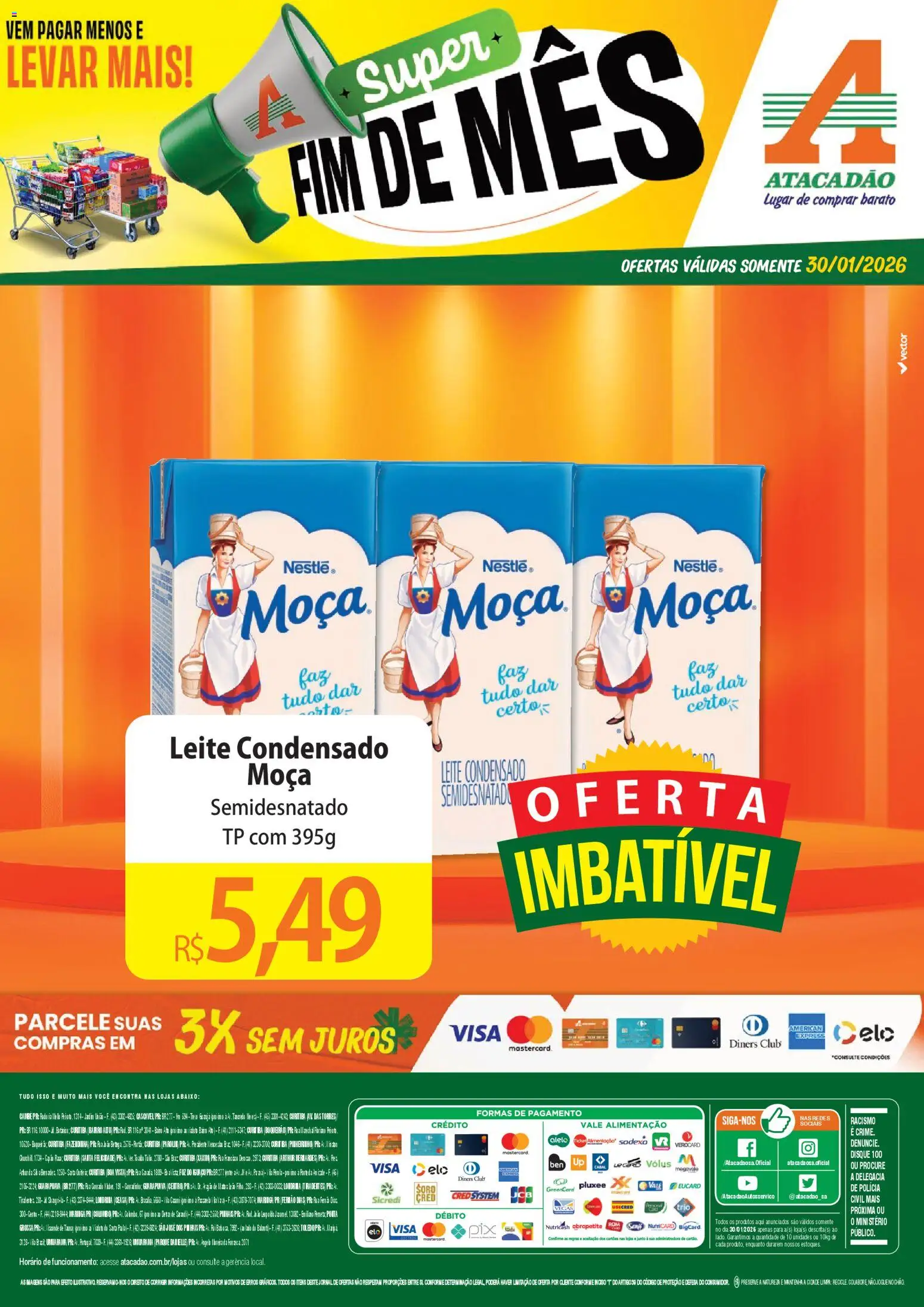 Pré-Visualização do folheto "Ofertas - PR" da loja Atacadão válido a partir de 30/01/2026