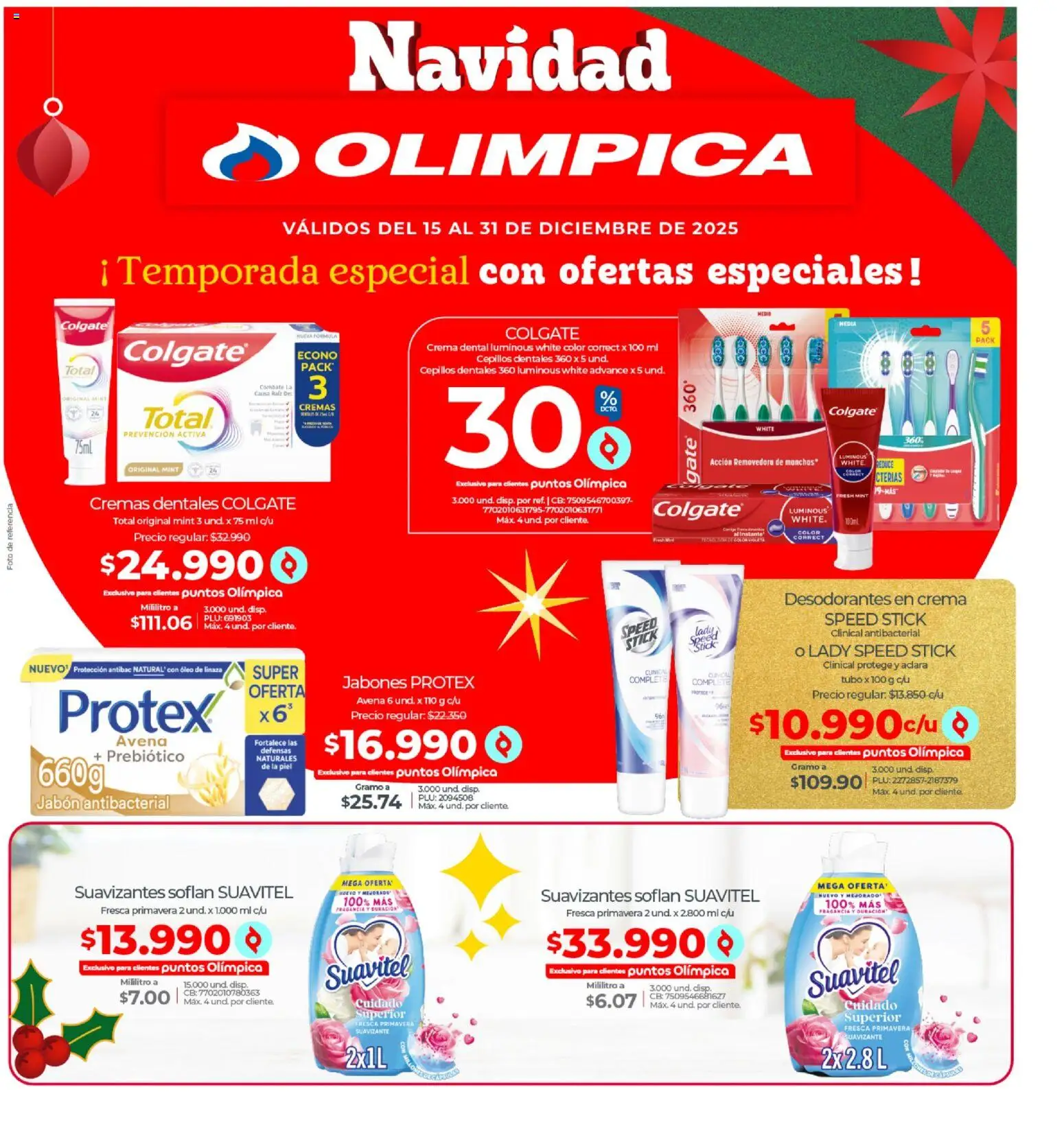  Vista previa del prospecto Ofertas Especiales de Aseo del almacen Olímpica válida del 15/12/2025 al 31/12/2025