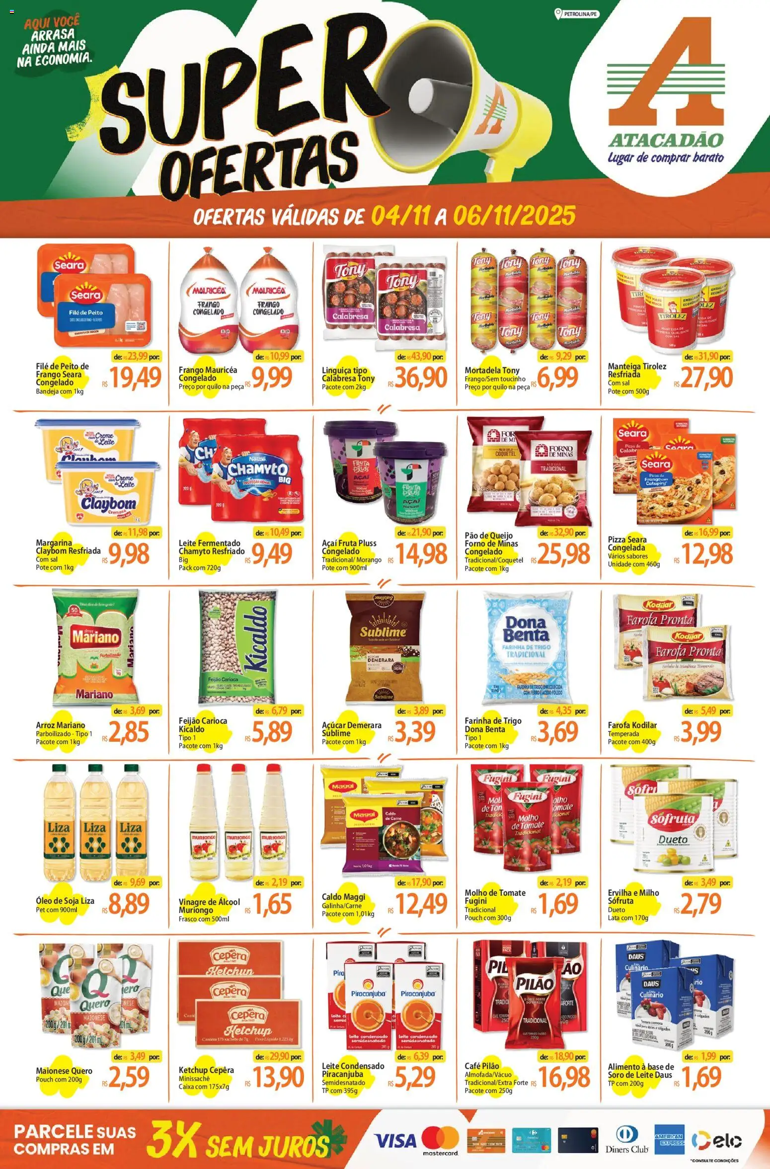 Pré-Visualização do folheto "Ofertas - PE" da loja Atacadão válido a partir de 04/11/2025