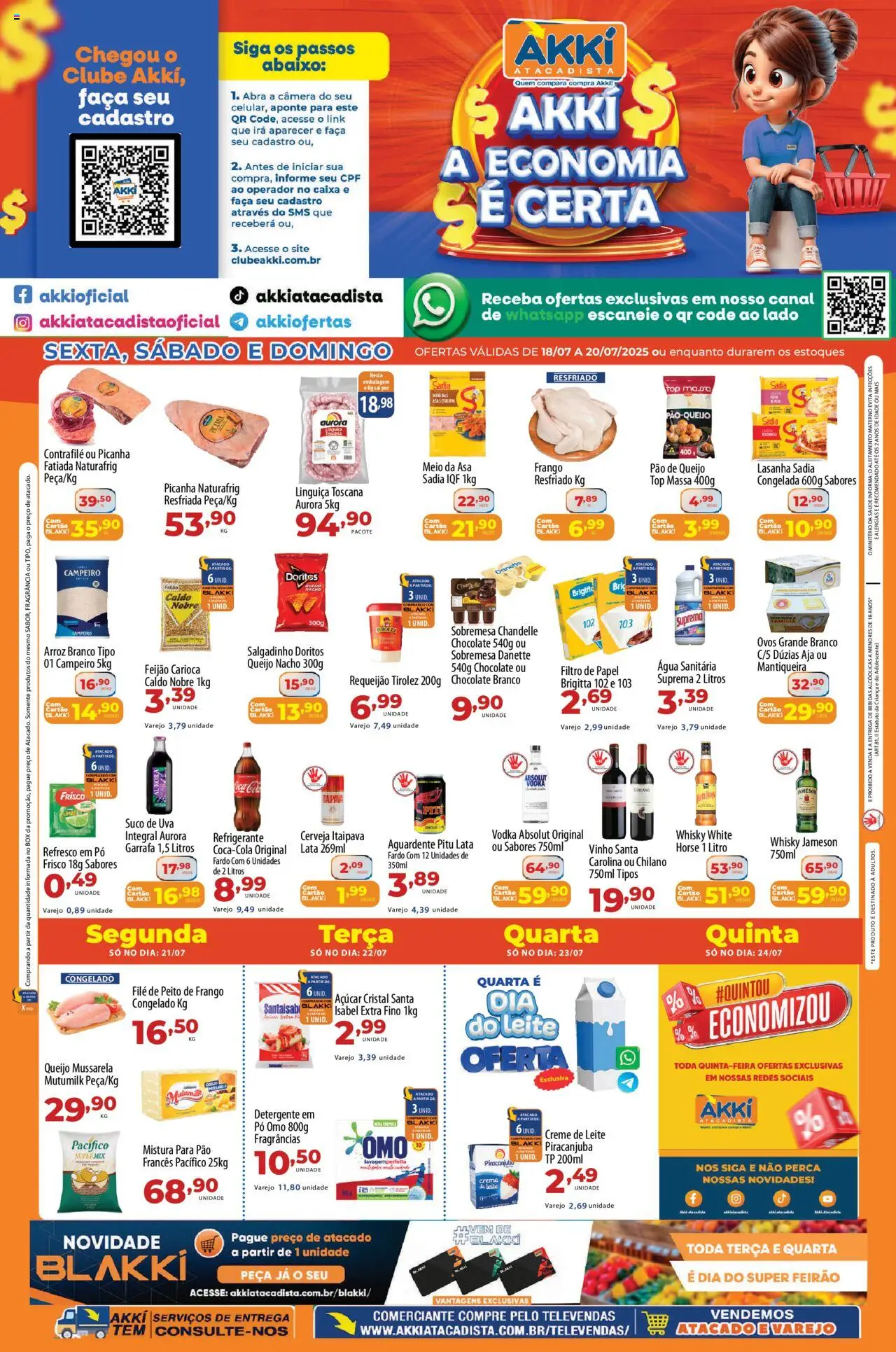 Akki Atacadista folheto "Ofertas da semana" válido a partir de 18/07/2025 - número de página 1