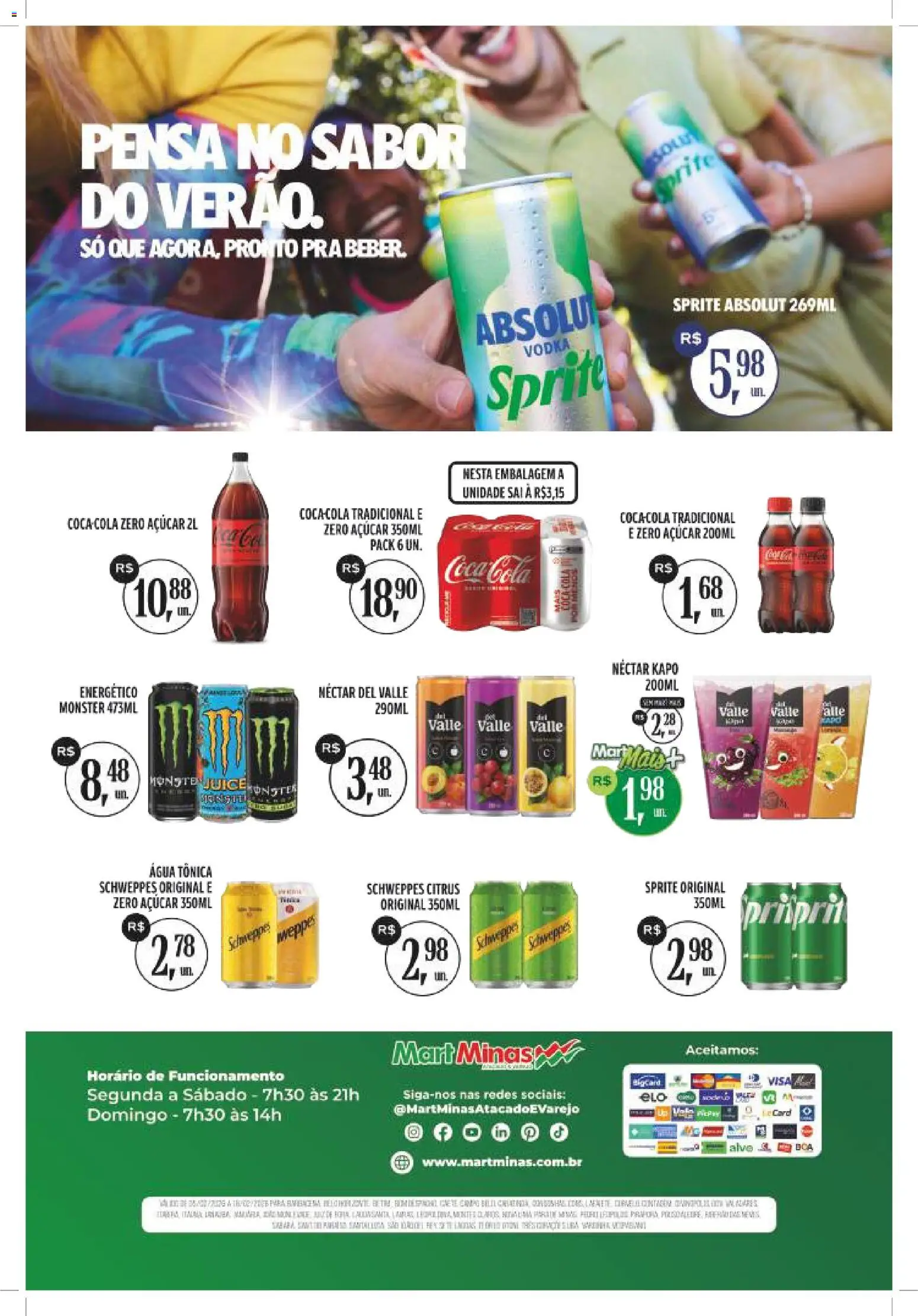 Pré-Visualização do folheto "Ofertas Bebidas" da loja Mart Minas válido a partir de 05/02/2026