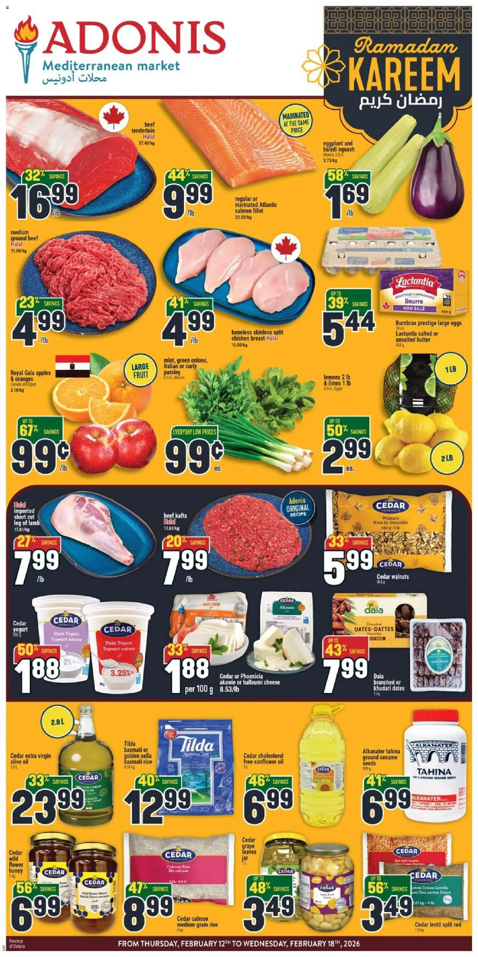 Preview of leaflet Weekly Flyer from shop Adonis is valid from Feb 12, 2026