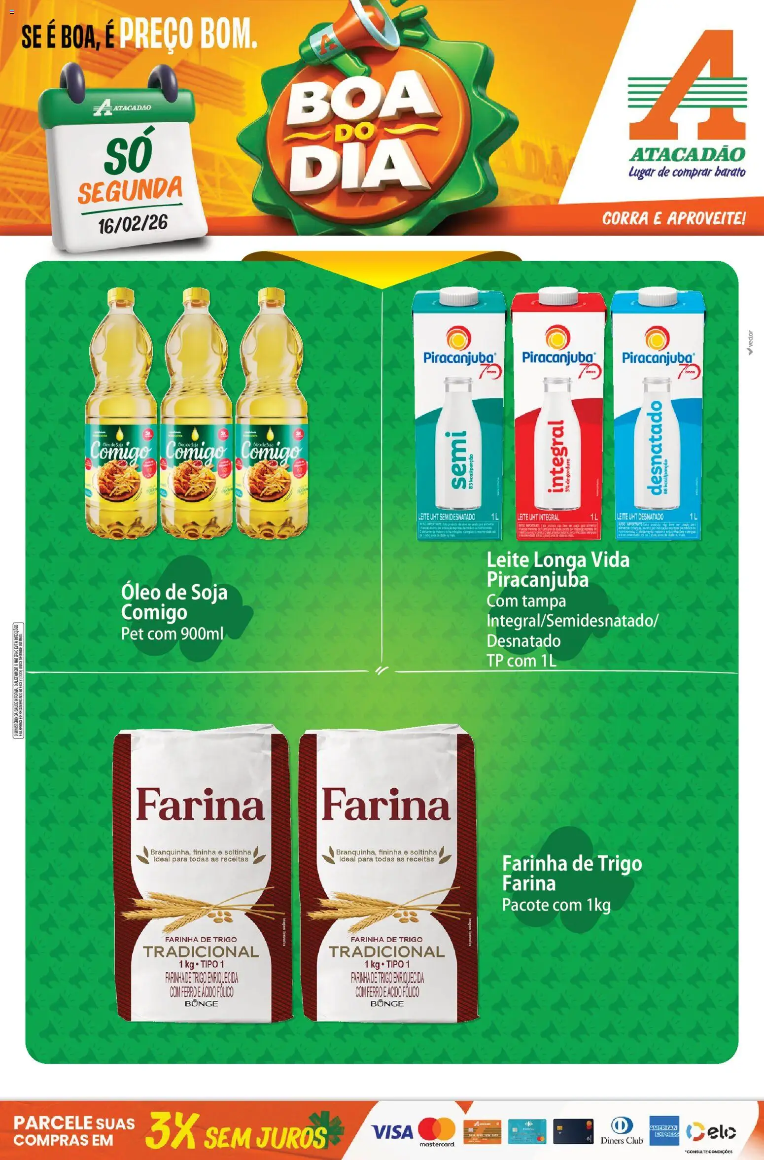 Pré-Visualização do folheto "Ofertas - GO" da loja Atacadão válido a partir de 16/02/2026