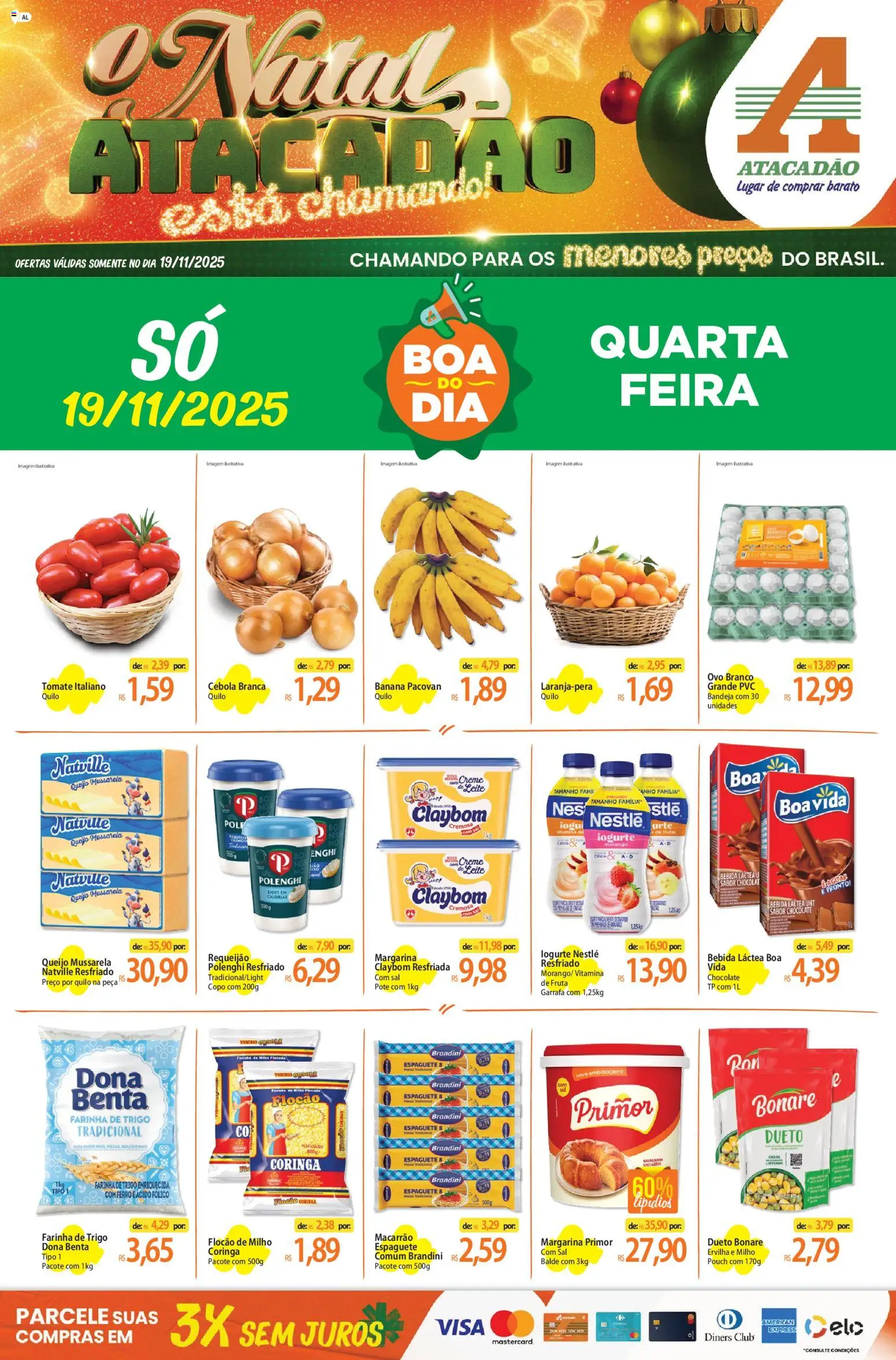 Pré-Visualização do folheto "Ofertas - AL" da loja Atacadão válido a partir de 19/11/2025