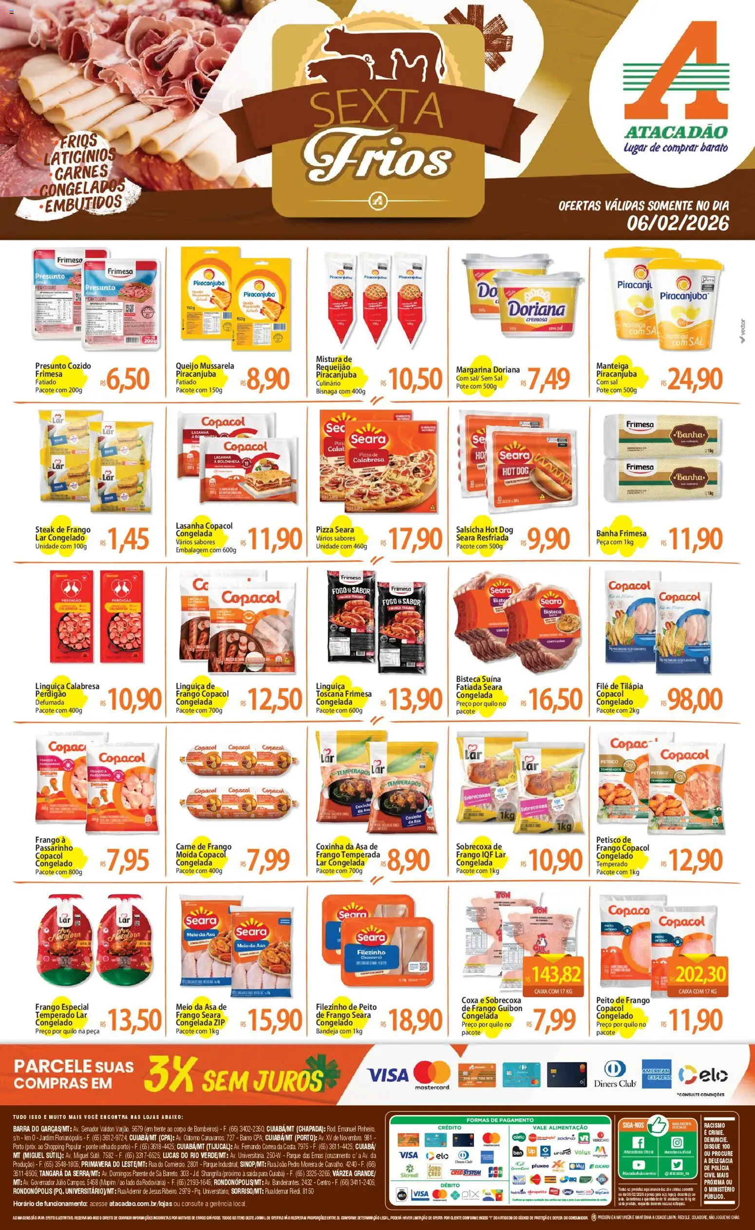 Pré-Visualização do folheto "Ofertas - MT" da loja Atacadão válido a partir de 06/02/2026