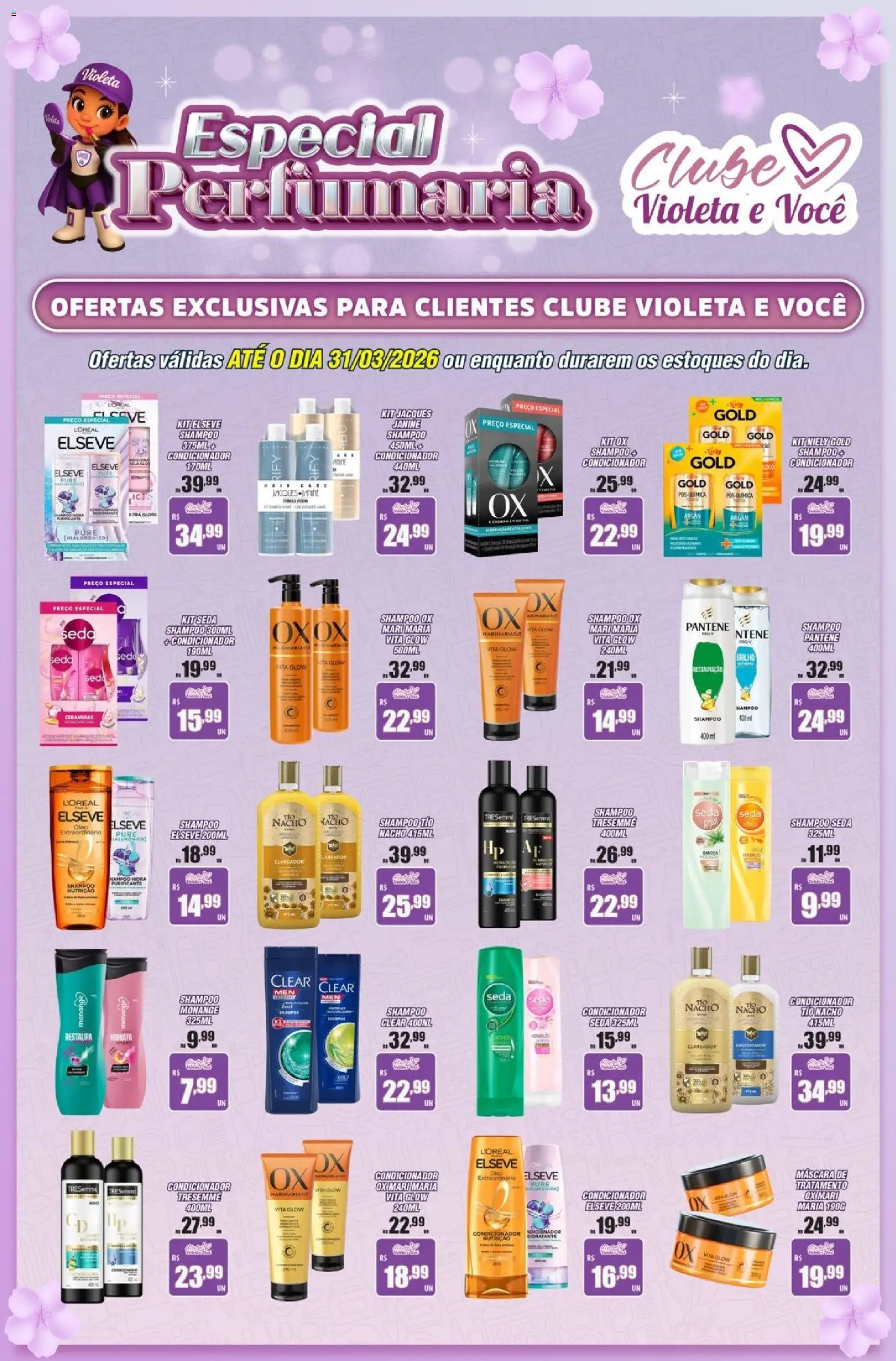 Pré-Visualização do folheto "Violeta Supermercados ofertas Perfumaria" da loja Violeta Supermercados válido a partir de 15/03/2026