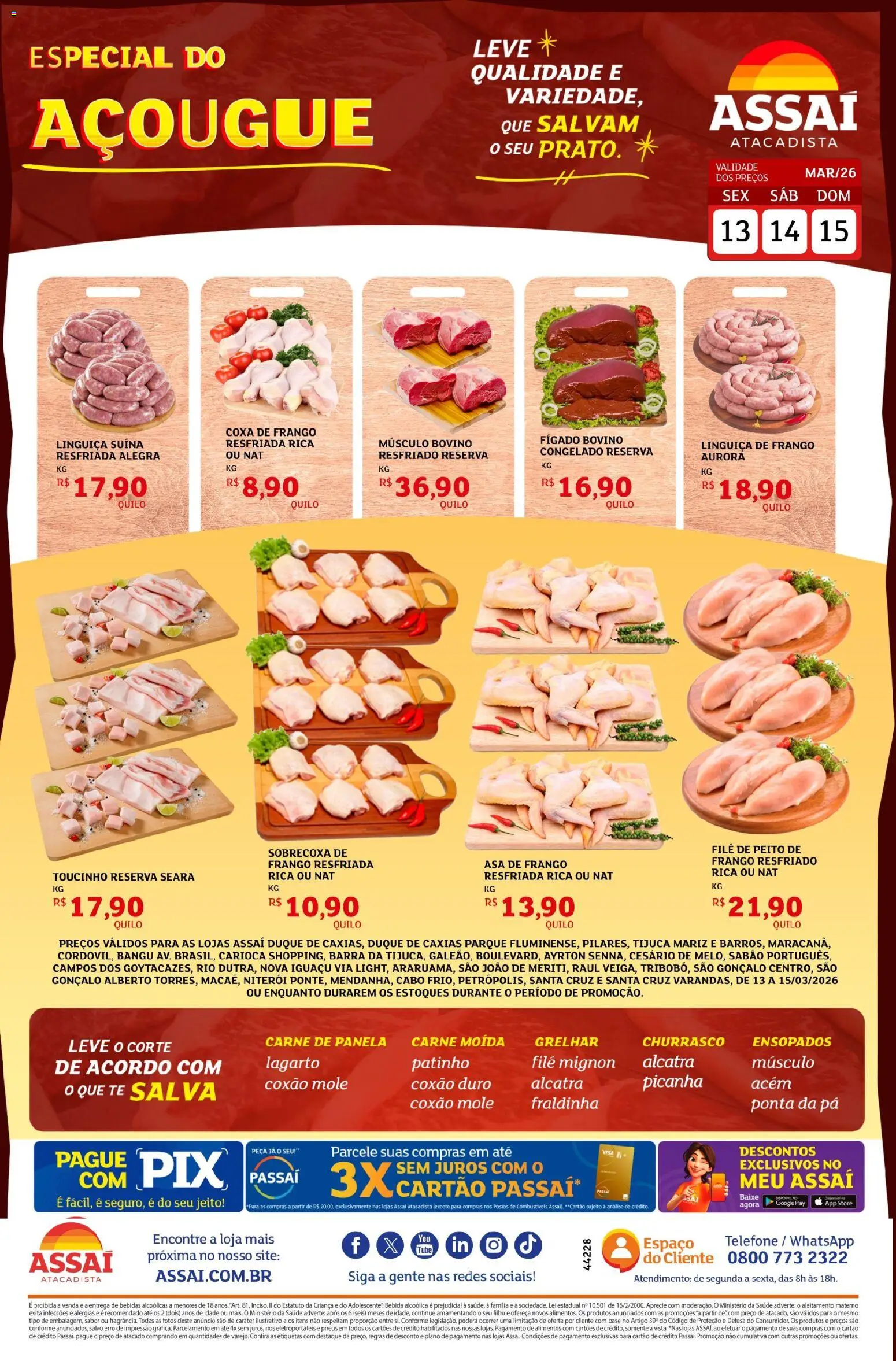 Pré-Visualização do folheto "Assaí Atacadista ofertas - RJ" da loja Assaí Atacadista válido a partir de 13/03/2026