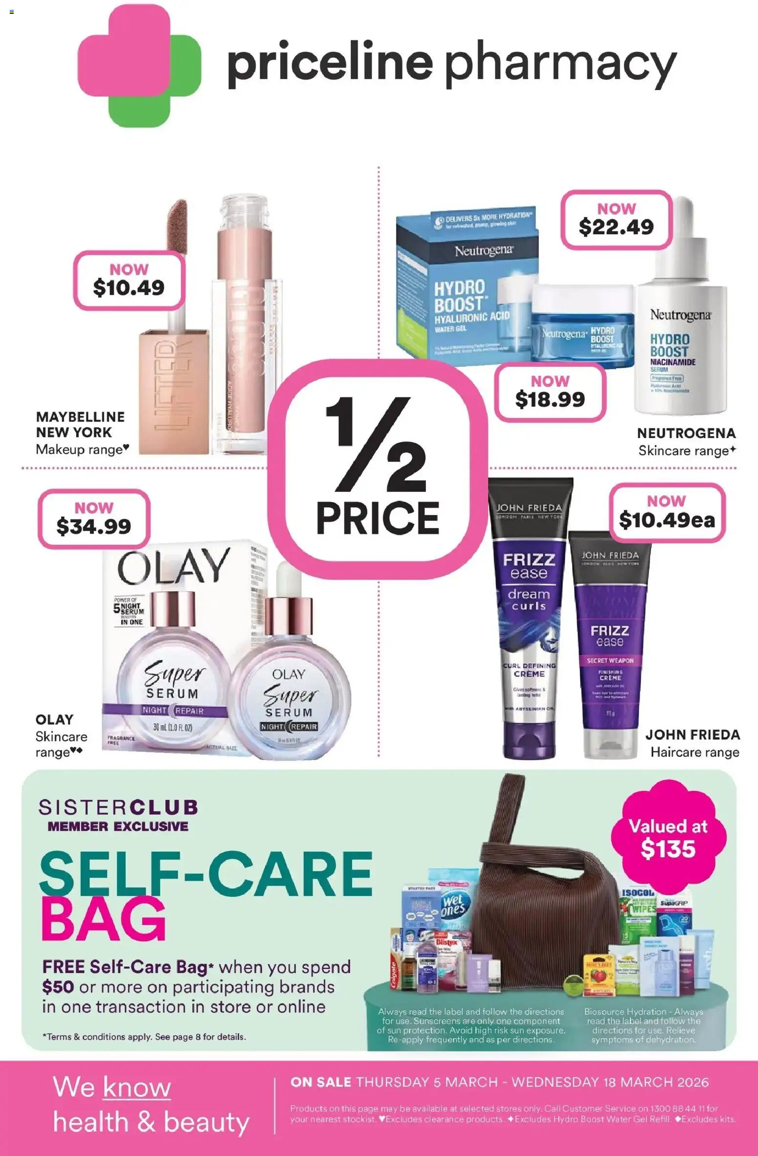 Preview of catalogue Priceline Pharmacy catalogue Kingsgrove from shop Priceline Pharmacy valid 05/03/2026 - Fragrance, Oil, Makeup, Water