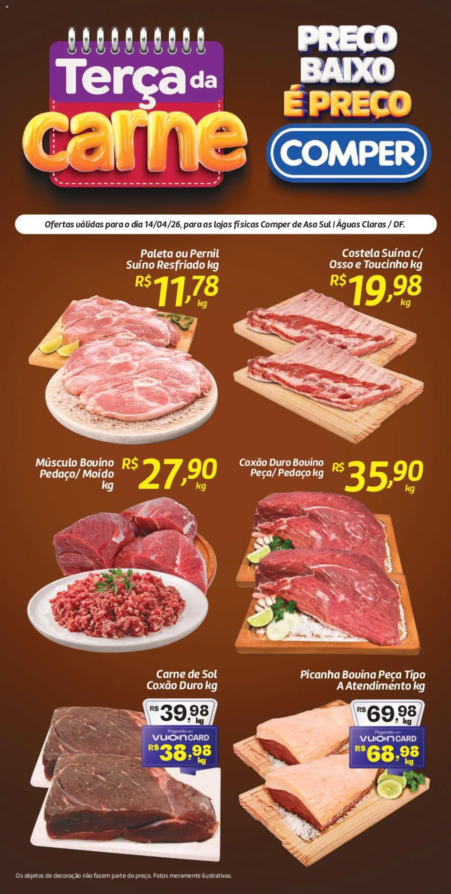 Pré-Visualização do folheto "Comper ofertas Terça da Carne" da loja Comper válido a partir de 14/04/2026