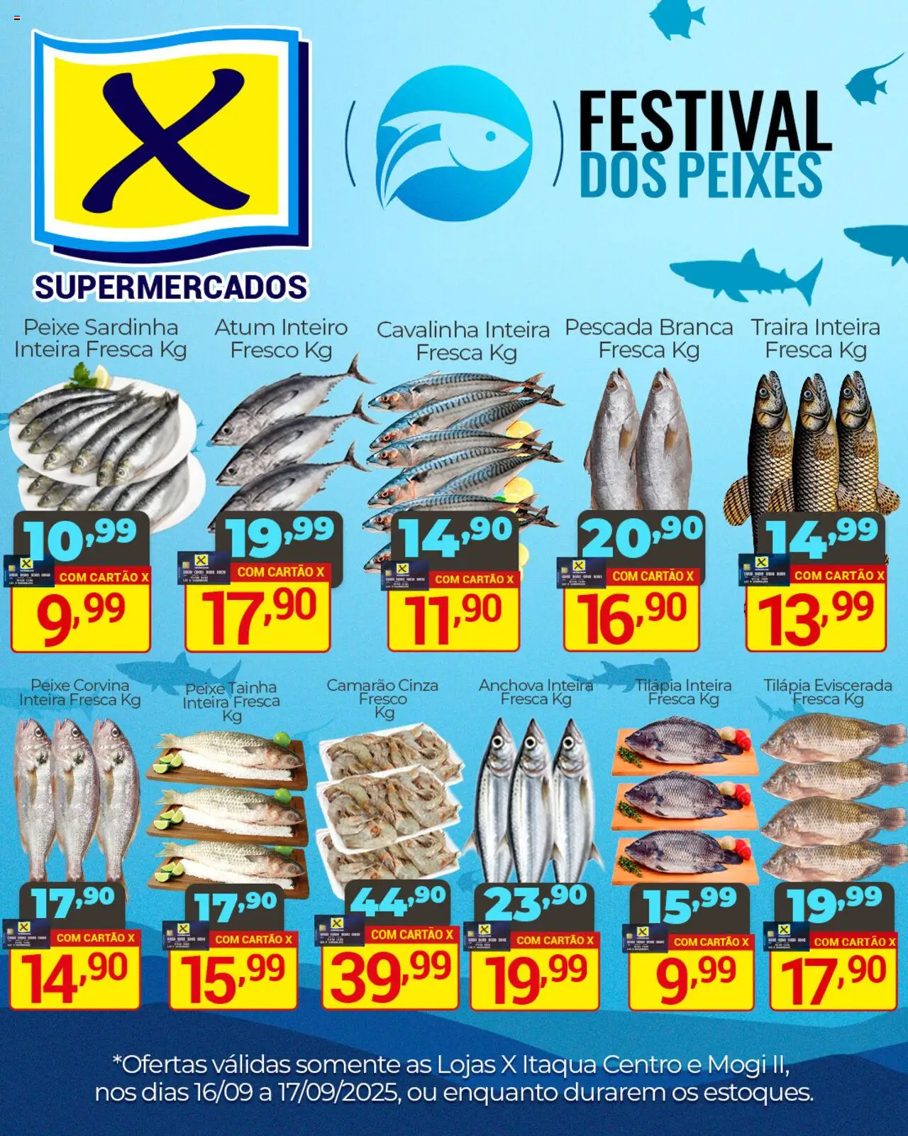 X Supermercados folheto "Ofertas Festival dos Peixes" válido a partir de 16/09/2025 - número de página 1