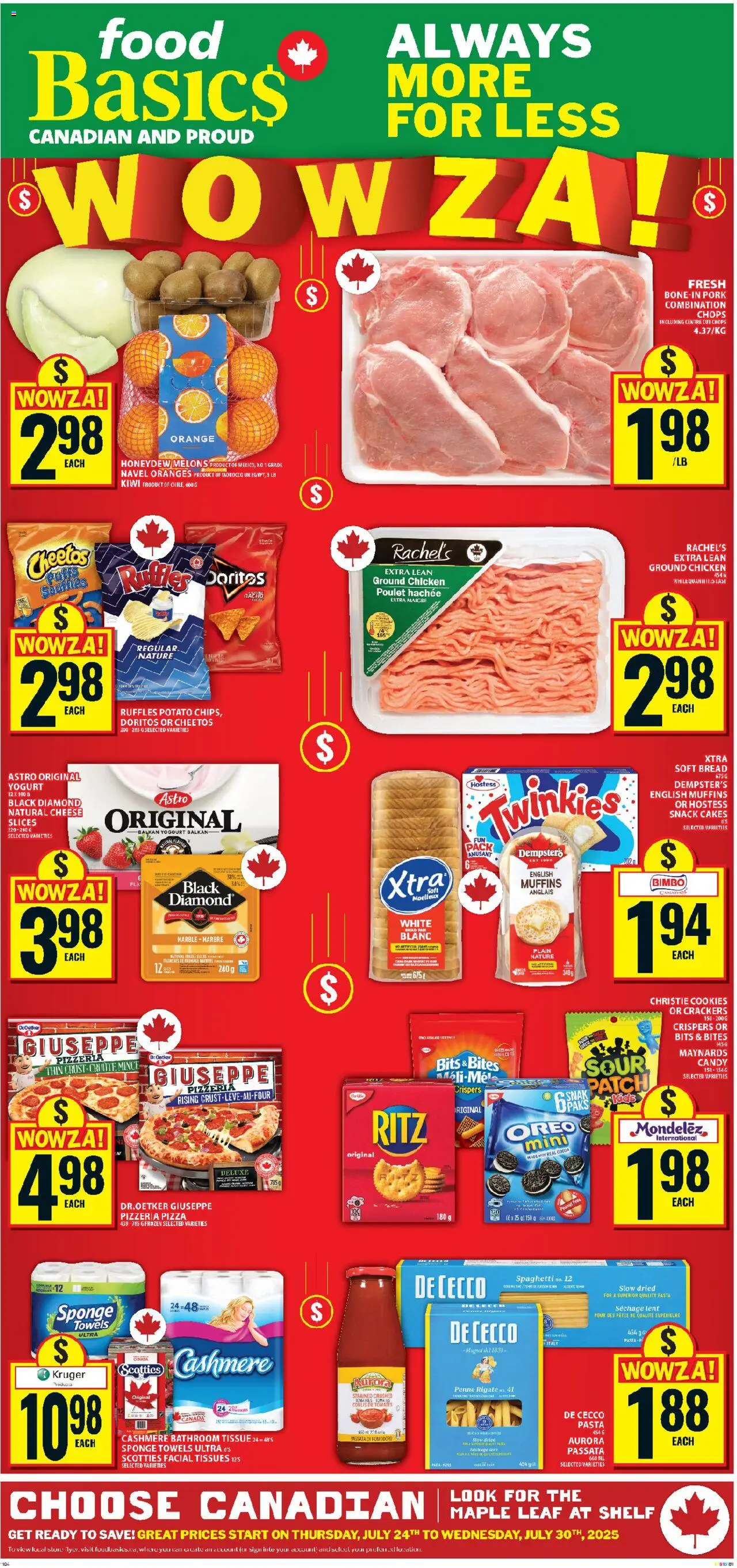 Food Basics flyer valid from Jul 24, 2025 - page number 1