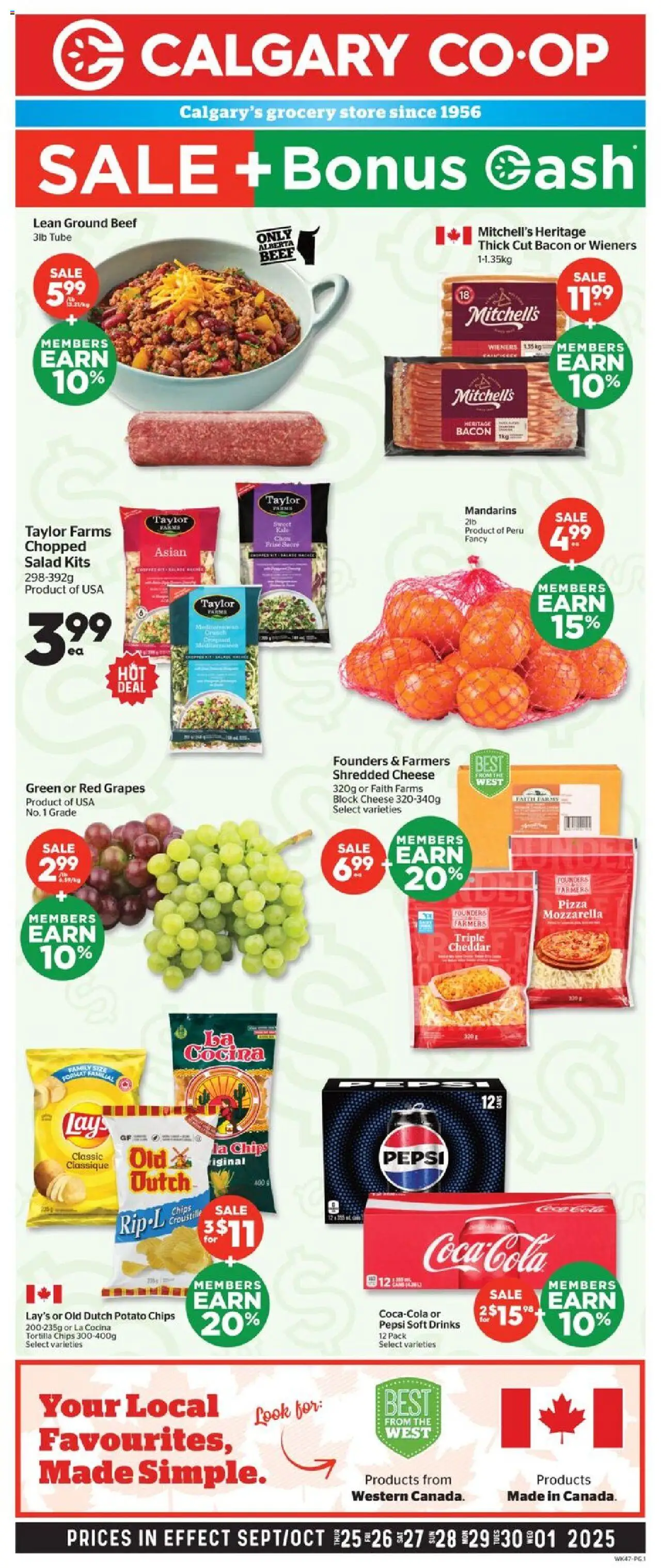 Calgary Co-op flyer valid from Sep 25, 2025 - page number 1