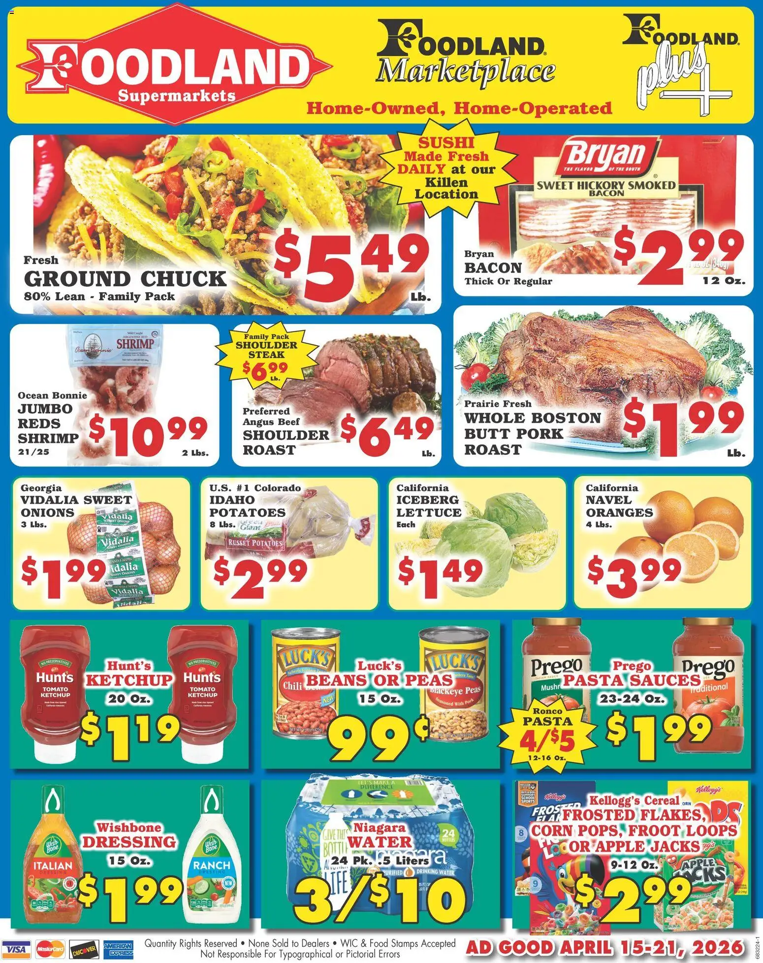 Ad Preview of Foodland Foodland Weekly Ad - Supermarkets from 04/15/2026
