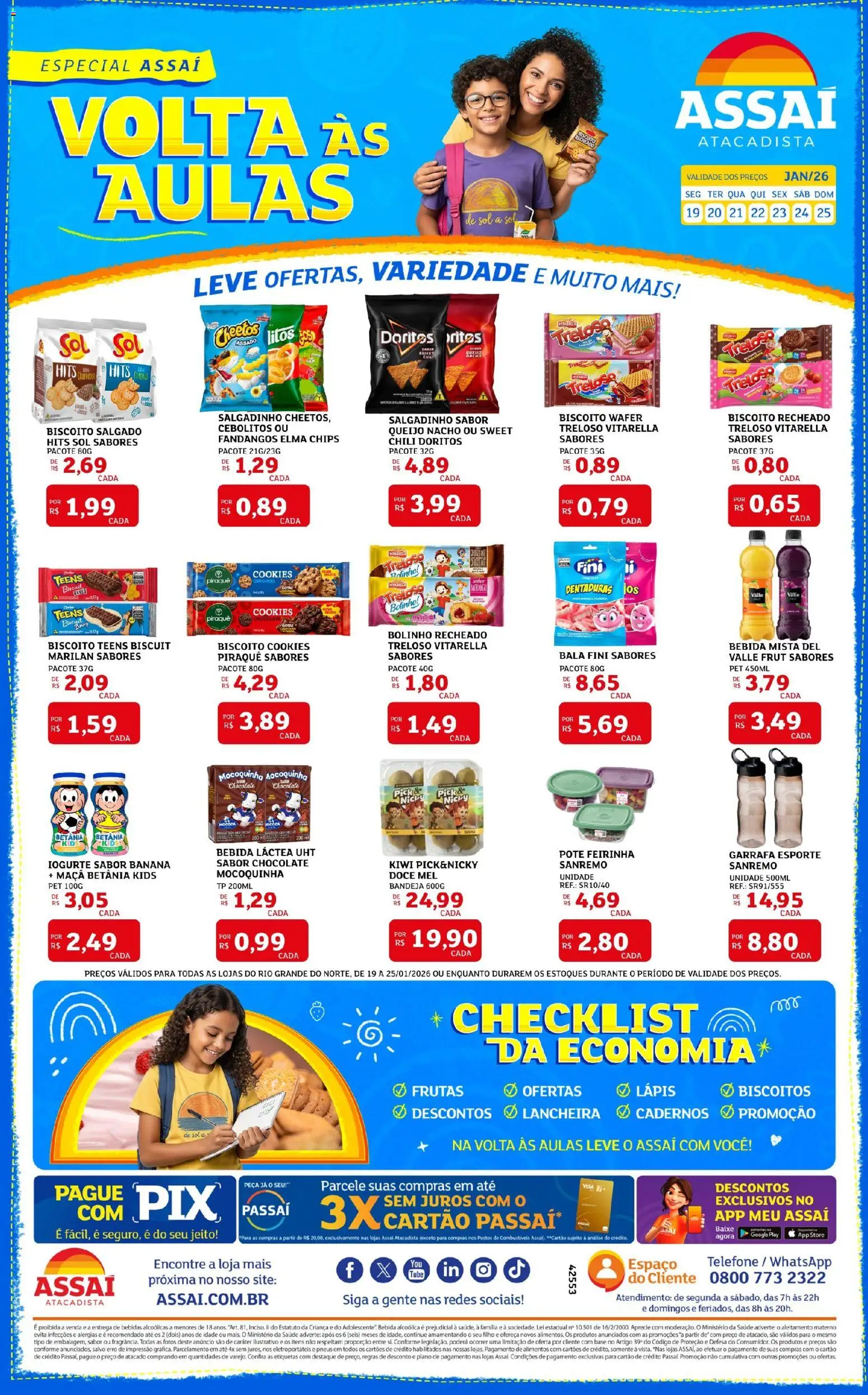 Pré-Visualização do folheto "Encarte - RN" da loja Assaí Atacadista válido a partir de 19/01/2026