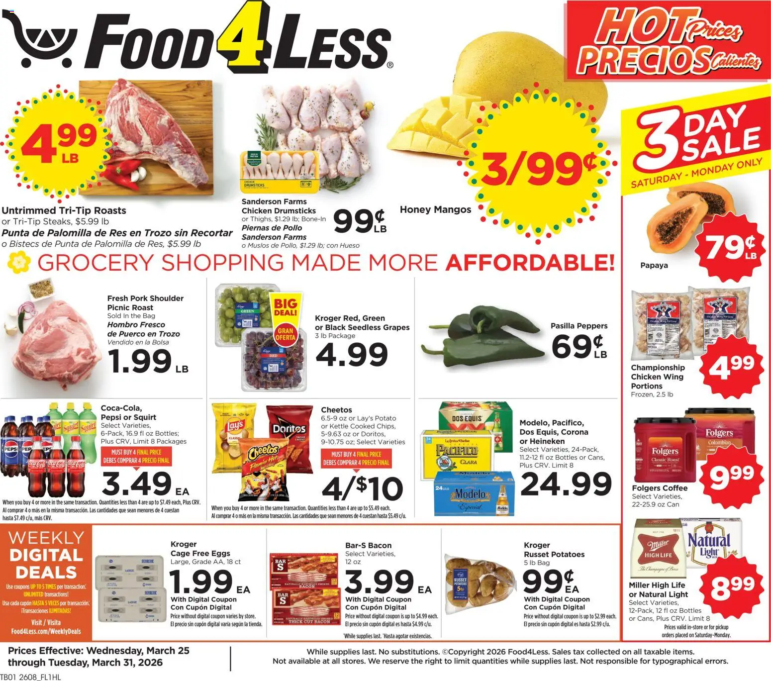 Ad Preview of Food 4 Less Food 4 Less Weekly Ad from 03/25/2026