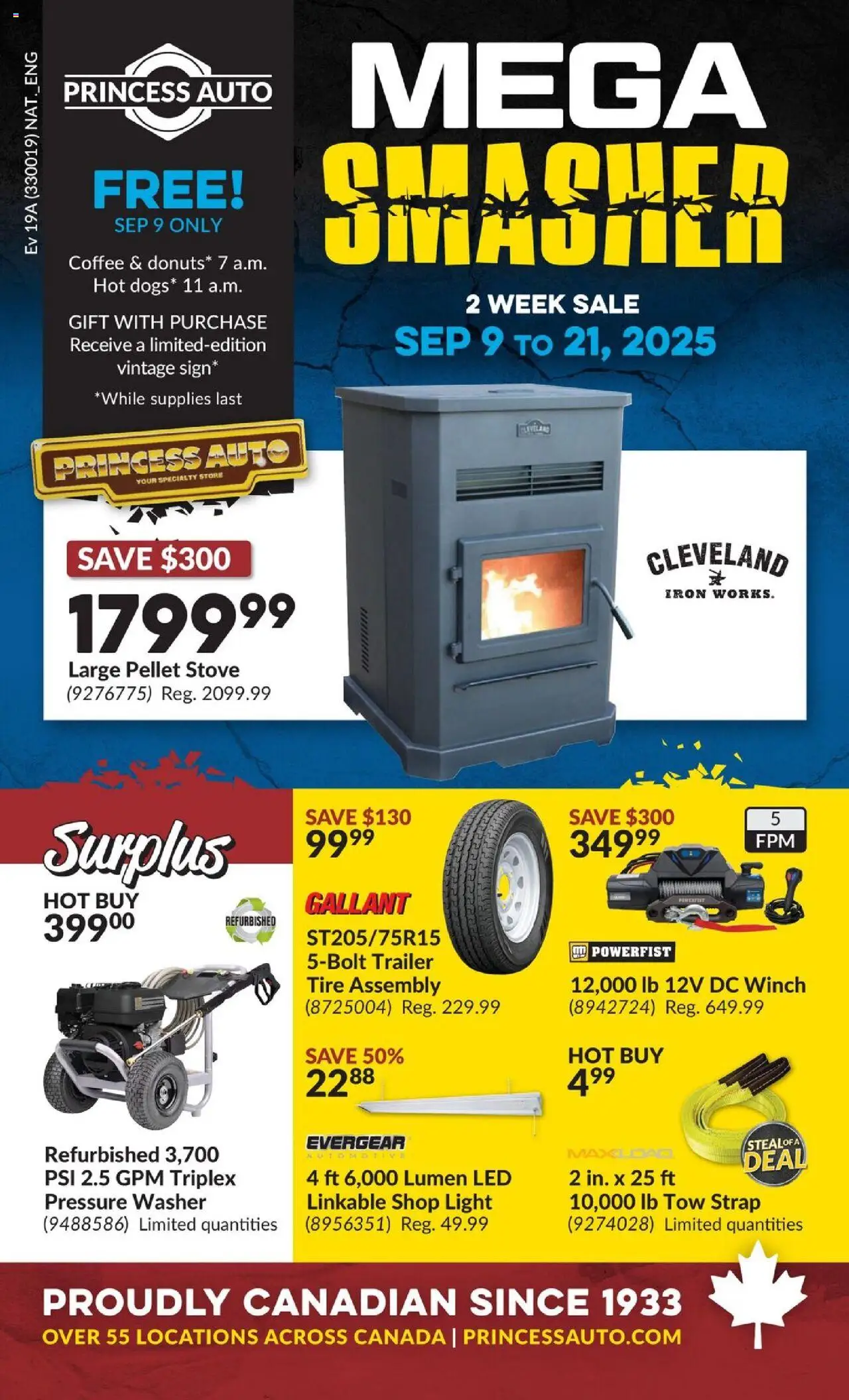 Princess Auto flyer valid from Sep 09, 2025 - page number 1