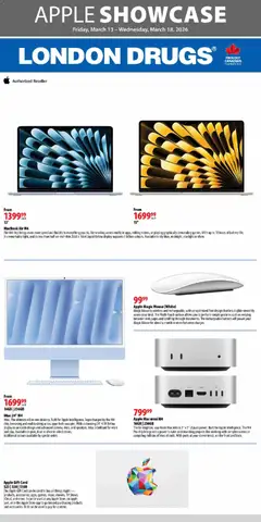 Un aperçu du dépliant London Drugs flyer - Apple Insert du magasin London Drugs est valide à partir 13 mars 2026