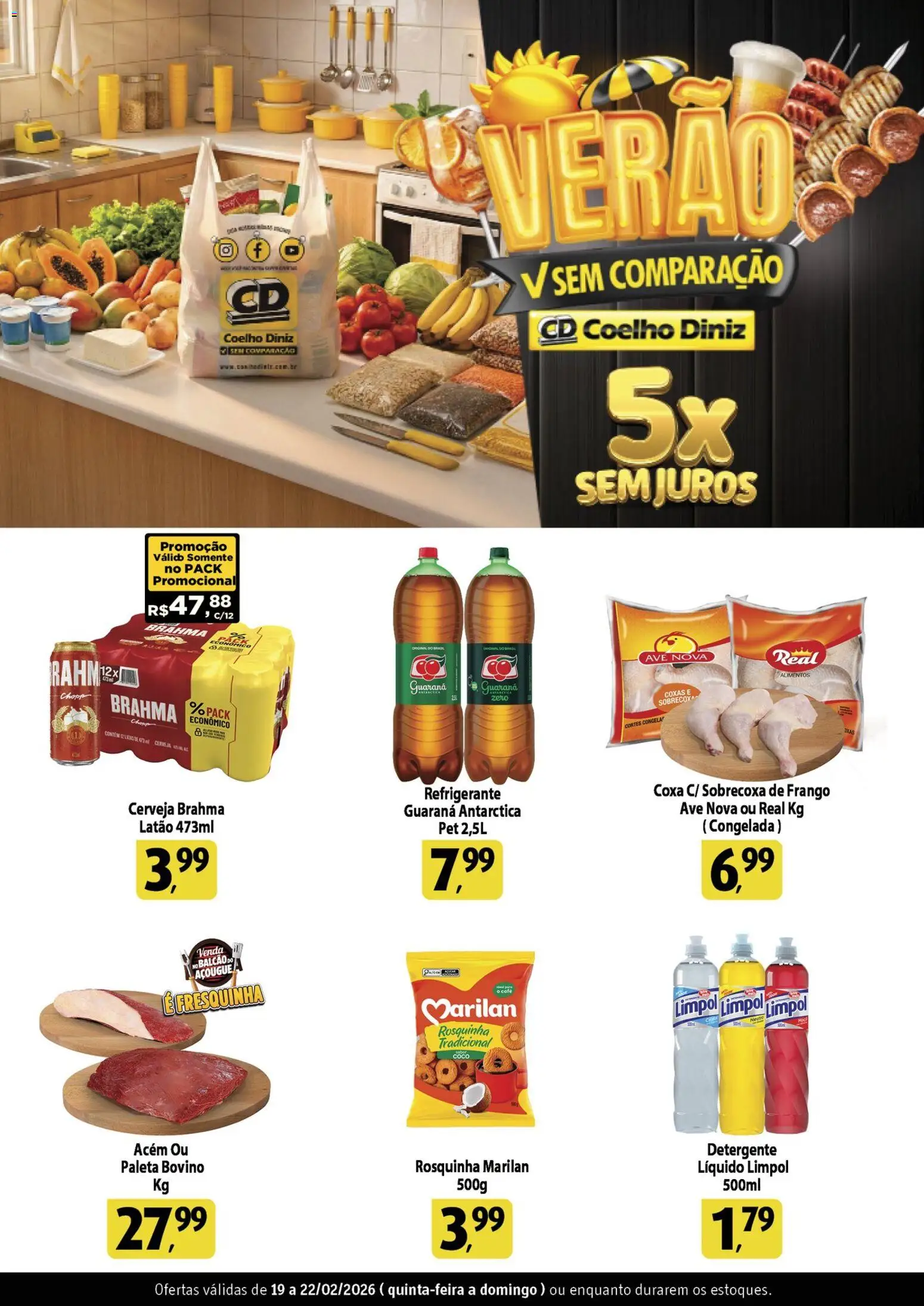 Pré-Visualização do folheto "Ofertas Semanal" da loja Coelho Diniz válido a partir de 19/02/2026