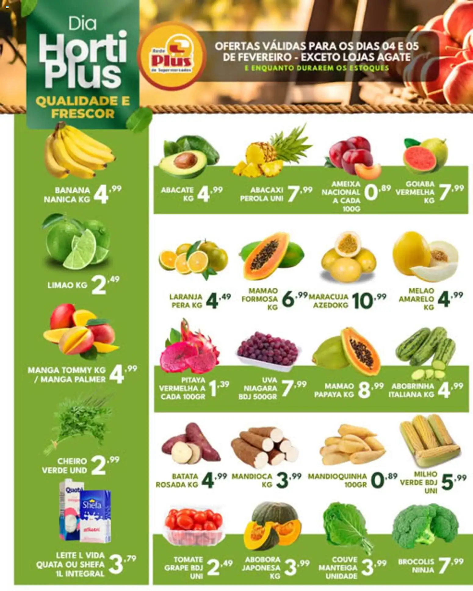 Pré-Visualização do folheto "Ofertas da semana" da loja Rede Plus Supermercados válido a partir de 04/02/2026