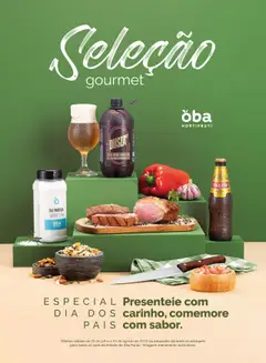 Pré-Visualização do folheto "Ofertas Gourmet" da loja Oba Hortifruti válido a partir de 25/07/2025