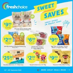 Preview of catalogue Catalogue from shop FreshChoice valid 22 Sept 2025
