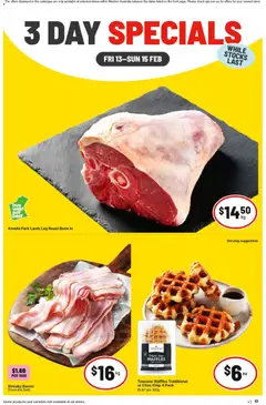 Preview of catalogue 3 Day Specials NT/WA from shop IGA valid 13/02/2026