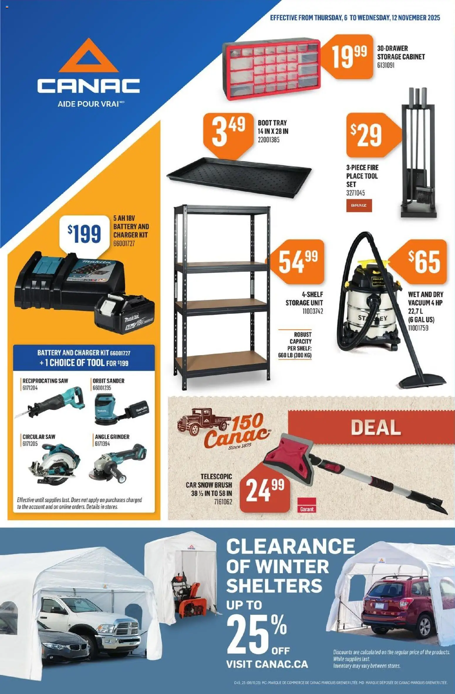 Preview of leaflet Weekly Flyer from shop Canac is valid from Nov 06, 2025