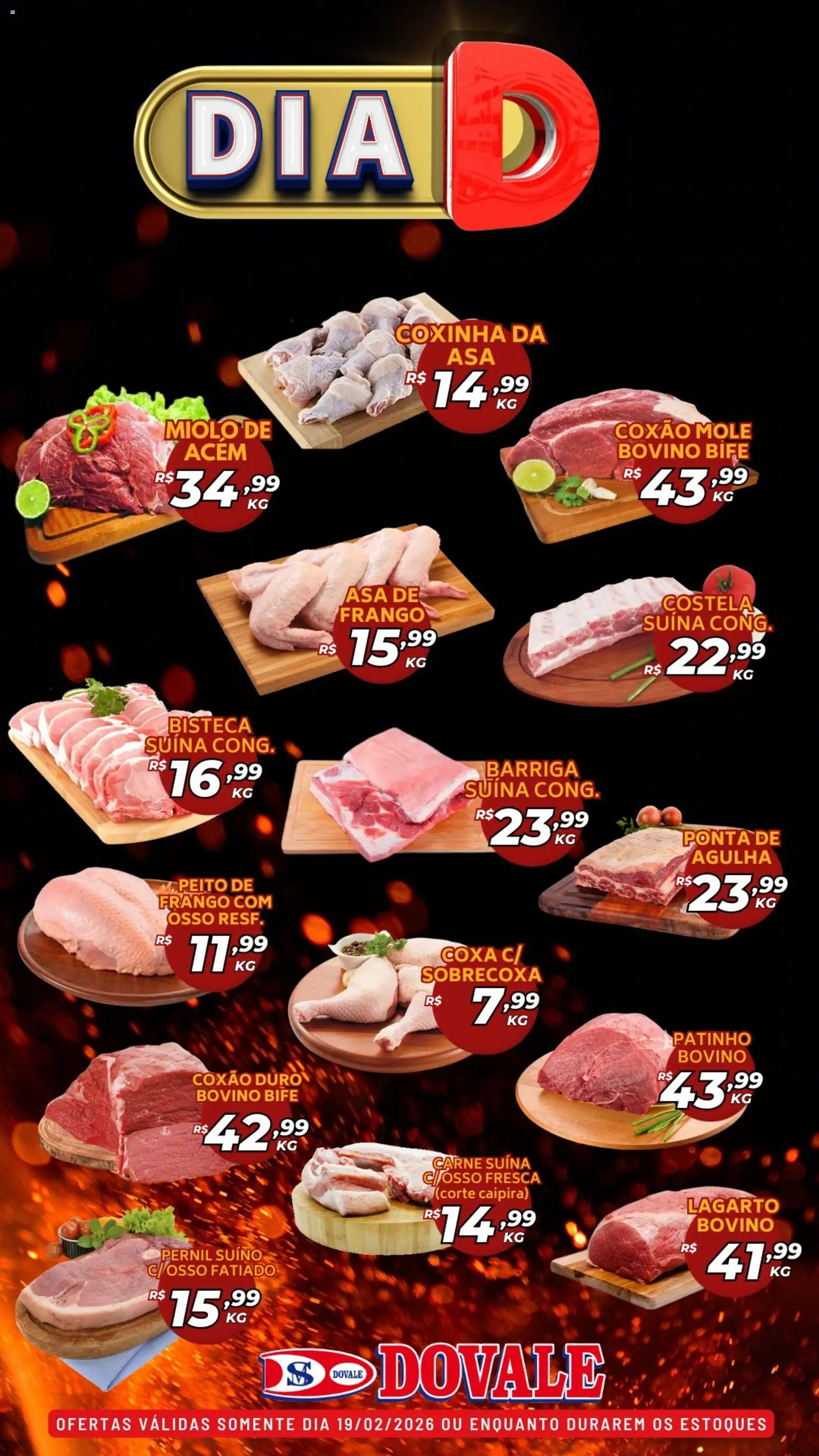 Pré-Visualização do folheto "Ofertas do Dia" da loja Dovale válido a partir de 19/02/2026