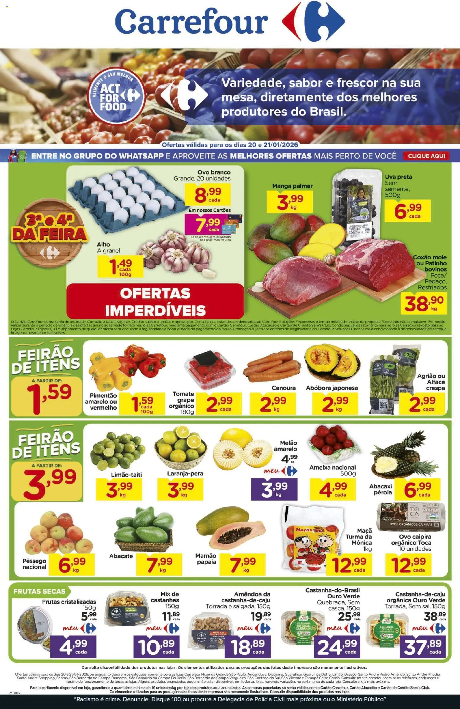 Pré-Visualização do folheto "Ofertas Feira" da loja Carrefour válido a partir de 20/01/2026