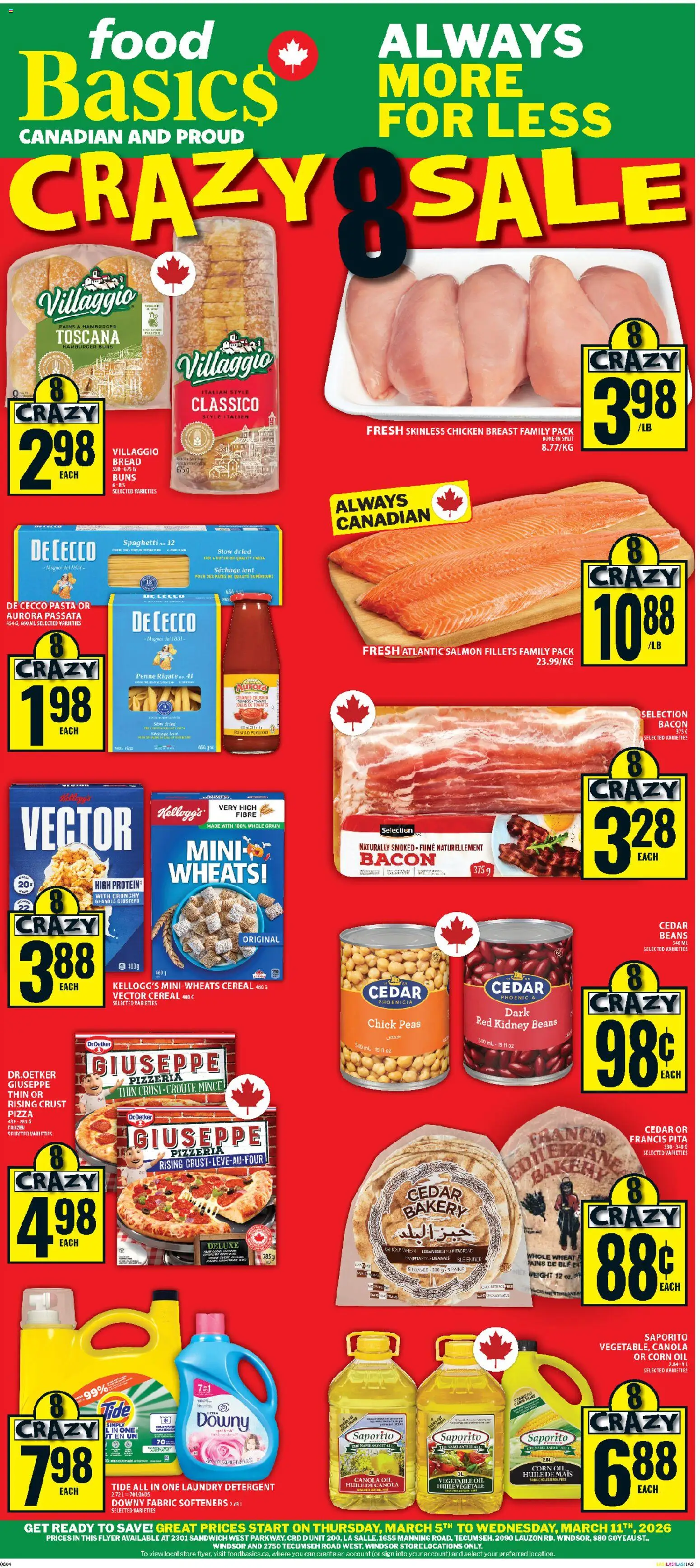 Preview of leaflet Food Basics weekly flyer - Tecumseh from shop Food Basics is valid from Mar 05, 2026