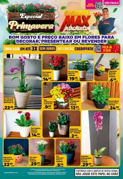 Pré-Visualização do folheto "Ofertas Especial Primavera" da loja Max Atacadista válido a partir de 18/09/2025