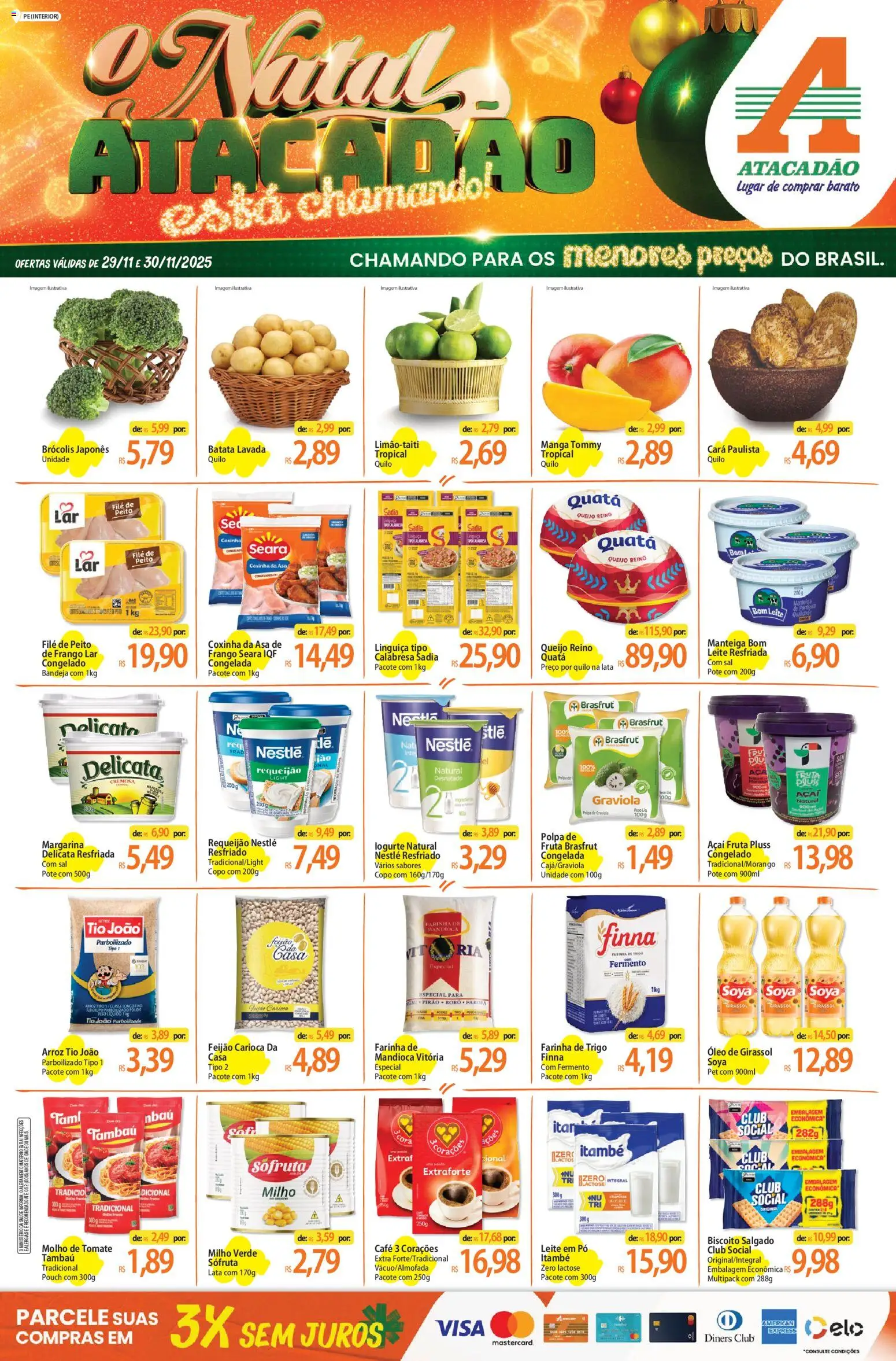 Pré-Visualização do folheto "Ofertas - PE" da loja Atacadão válido a partir de 29/11/2025