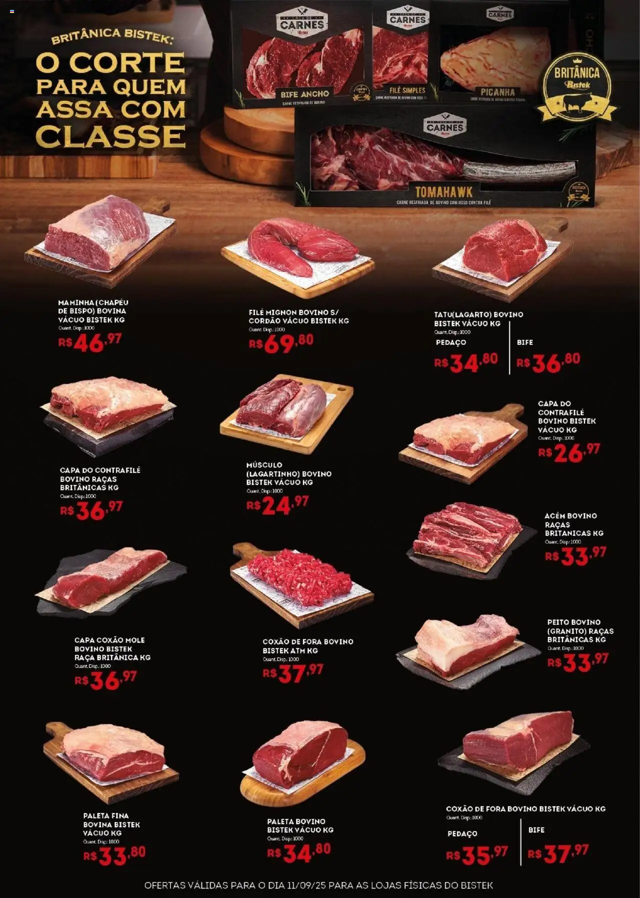 Bistek Supermercados folheto "Ofertas Quinta das Carnes " válido a partir de 11/09/2025 - número de página 1