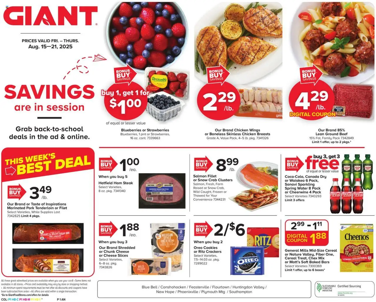 Giant Weekly Ad from 08/15/2025 - Flyer - Page number 1