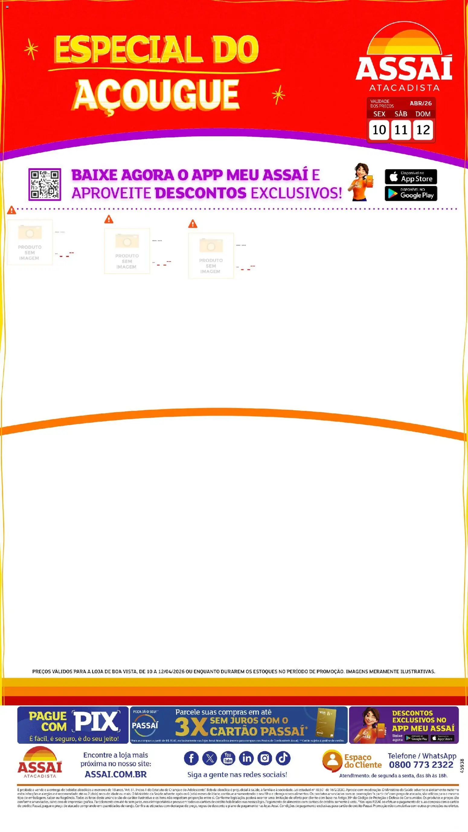 Pré-Visualização do folheto "Assaí Atacadista ofertas - RR" da loja Assaí Atacadista válido a partir de 11/04/2026