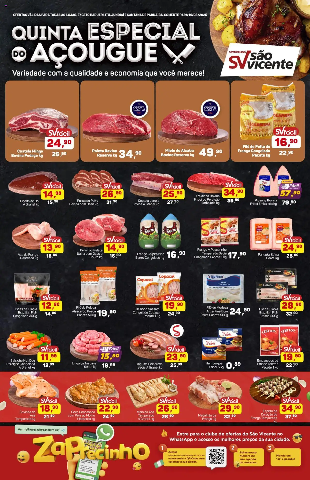 Supermercados São Vicente folheto "Ofertas da semana" válido a partir de 14/08/2025 - número de página 1