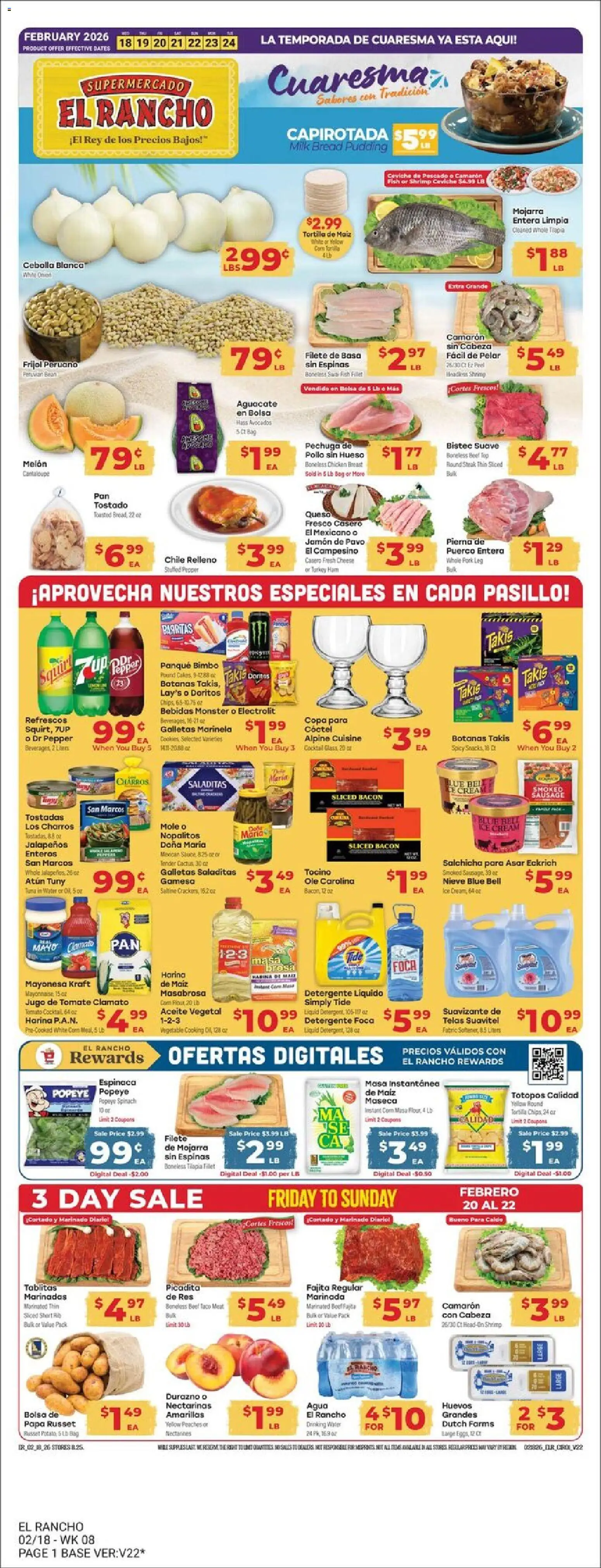 Ad Preview of El Rancho Weekly Ad from 02/18/2026