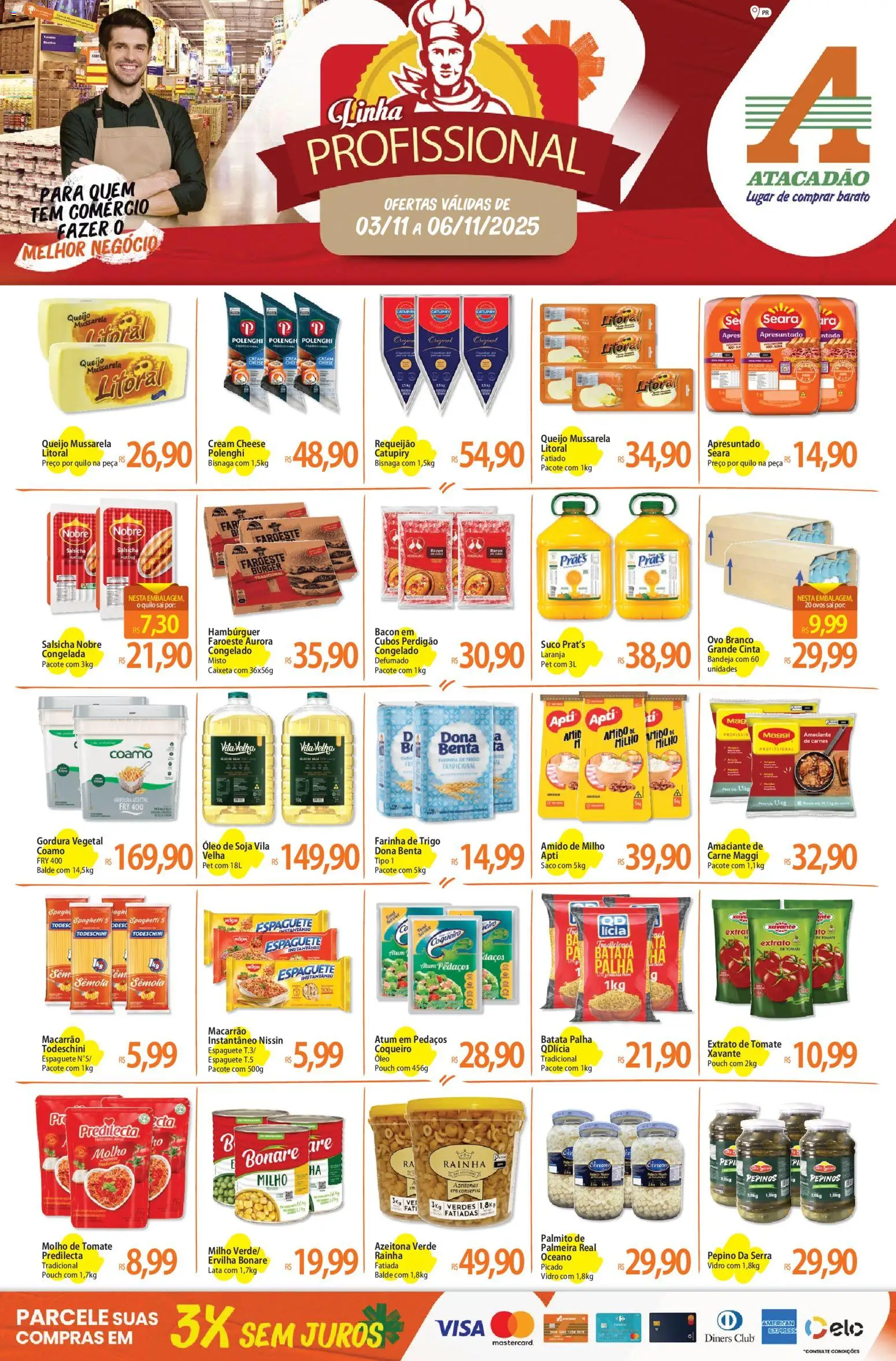 Pré-Visualização do folheto "Ofertas - PR" da loja Atacadão válido a partir de 03/11/2025
