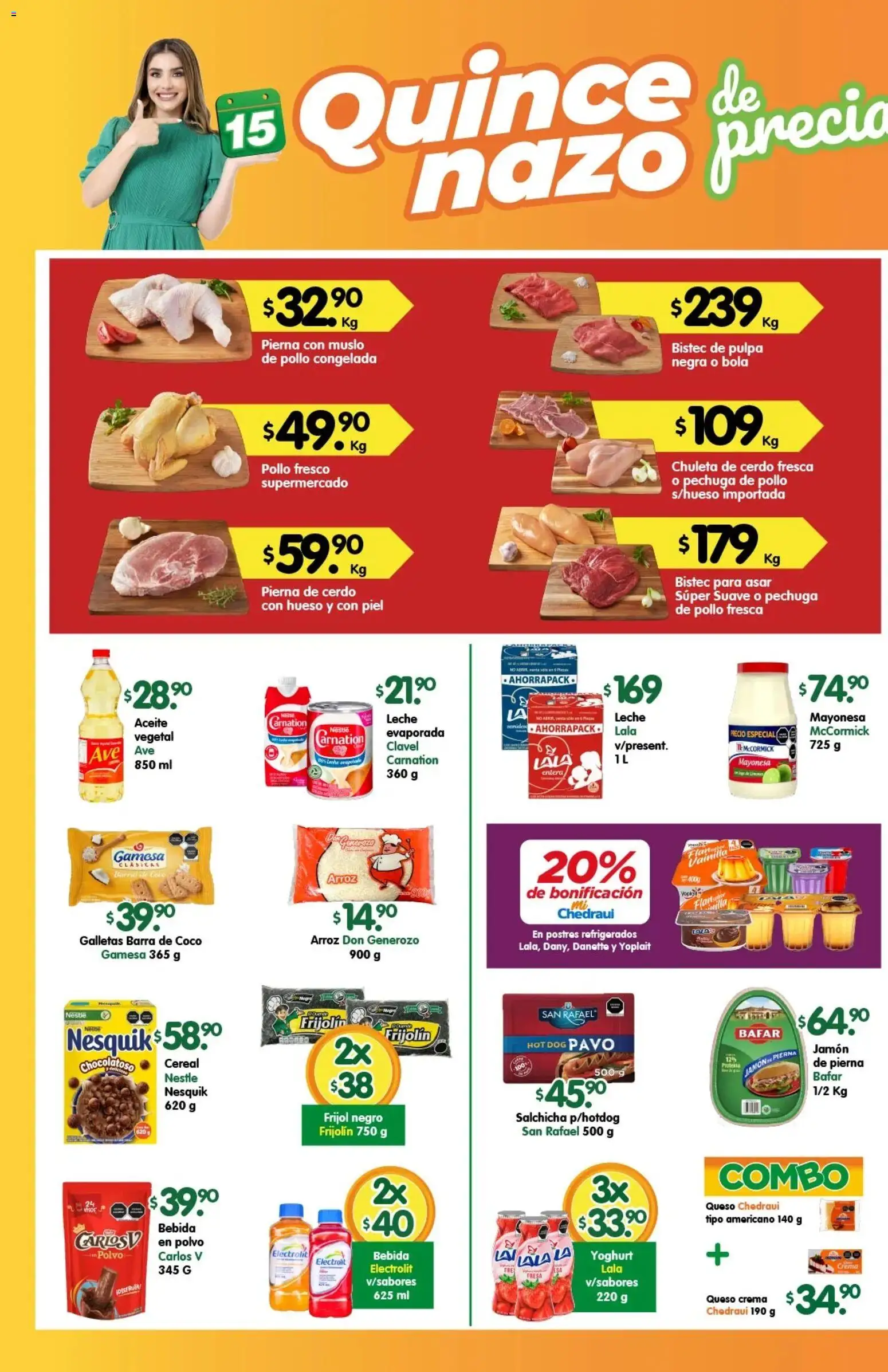 Vista previa las ofertas de la tienda Arteli - Folleto Express desde el 16/02/2026 - Leche, Queso, Vainilla, Mayonesa, Bistec, Barra, Pierna de cerdo, Chuleta de cerdo