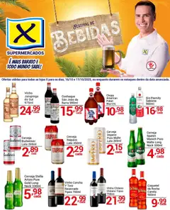 Pré-Visualização do folheto "Ofertas Festival de Bebidas" da loja X Supermercados válido a partir de 16/10/2025
