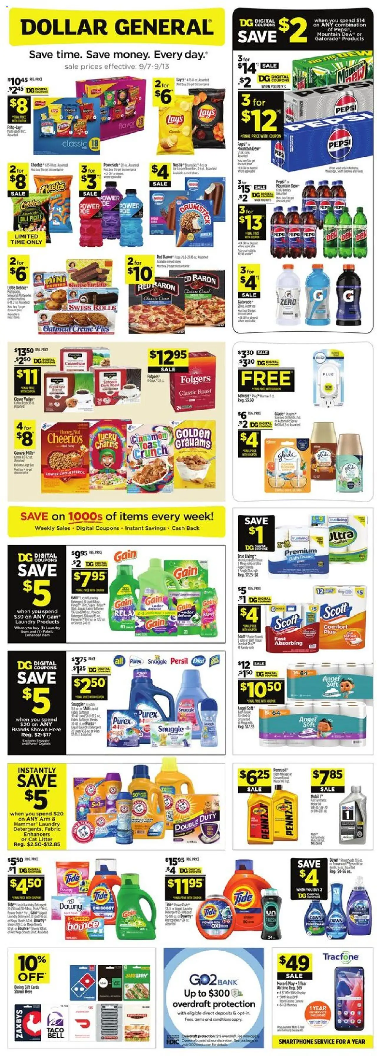 Dollar General AD for next week (09/07/2025) >> Sales Ad - Page number 1