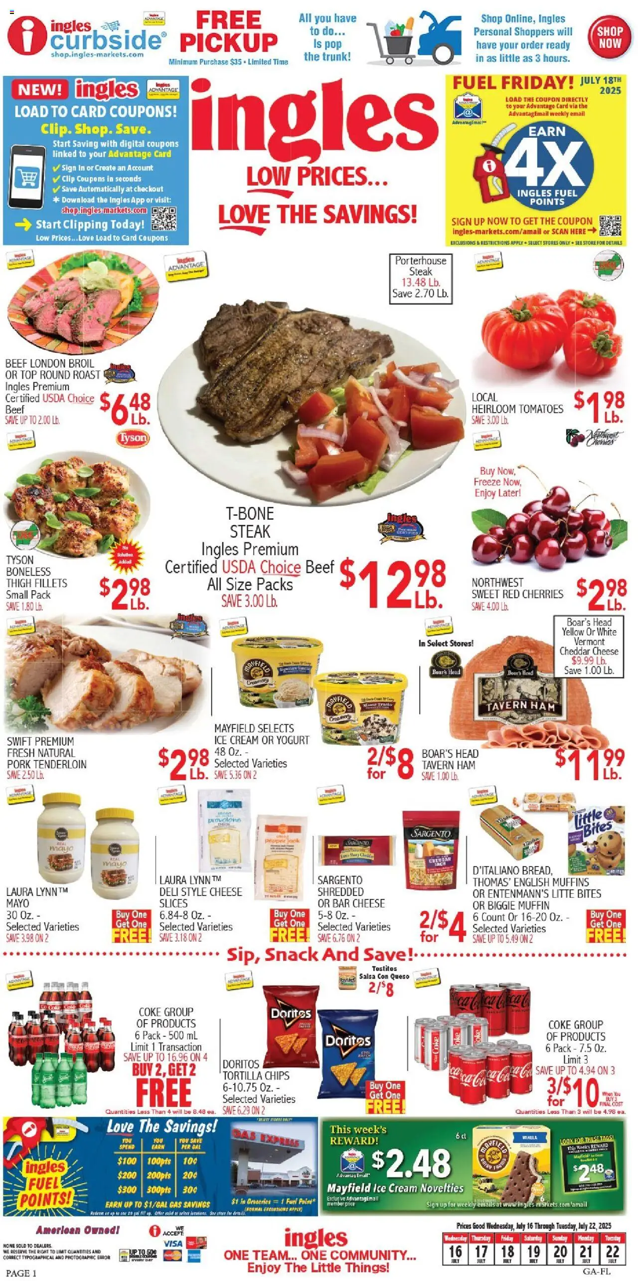Ingles Weekly Ad from 07/16/2025 >> Sales Ad PREVIEW - Page number 1