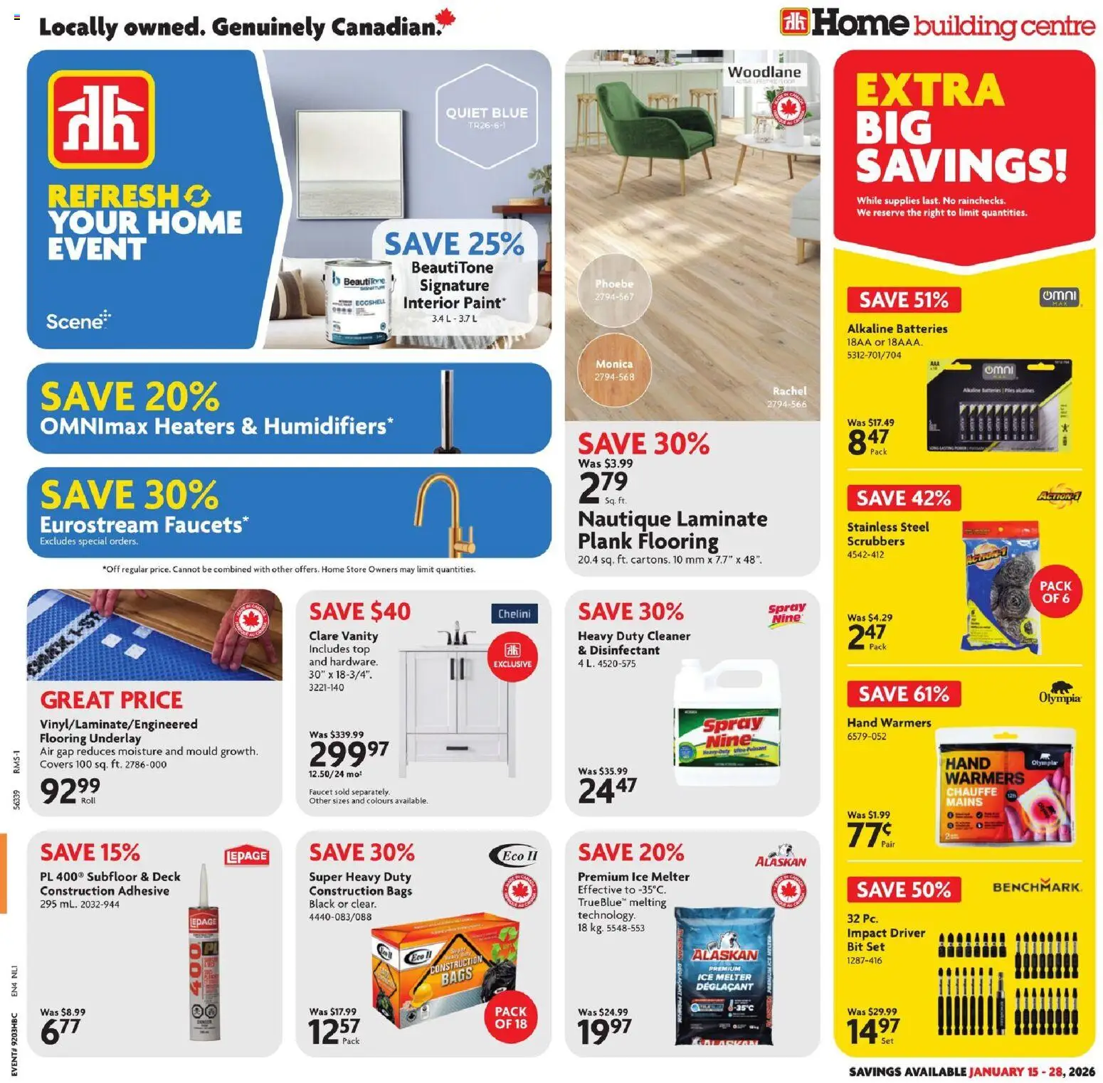Preview of leaflet Weekly flyer / circulaire from shop Home Hardware is valid from Jan 15, 2026