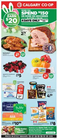 Preview of leaflet Calgary Co-op weekly flyer / circulaire from shop Calgary Co-op is valid from Mar 26, 2026