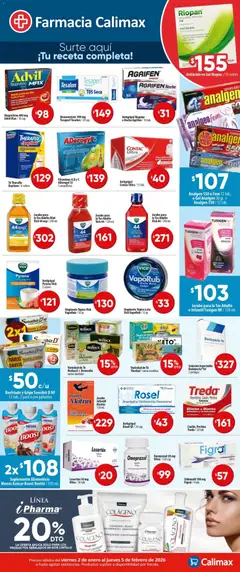 Vista previa las ofertas de la tienda Calimax - Folleto Farmacia desde el 02/01/2026 