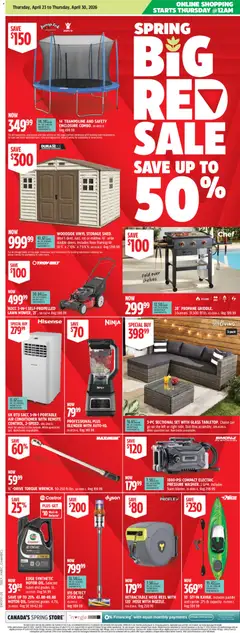 Un aperçu du dépliant Canadian Tire weekly flyer - Spring Big Red Sale du magasin Canadian Tire est valide à partir 23 avr. 2026