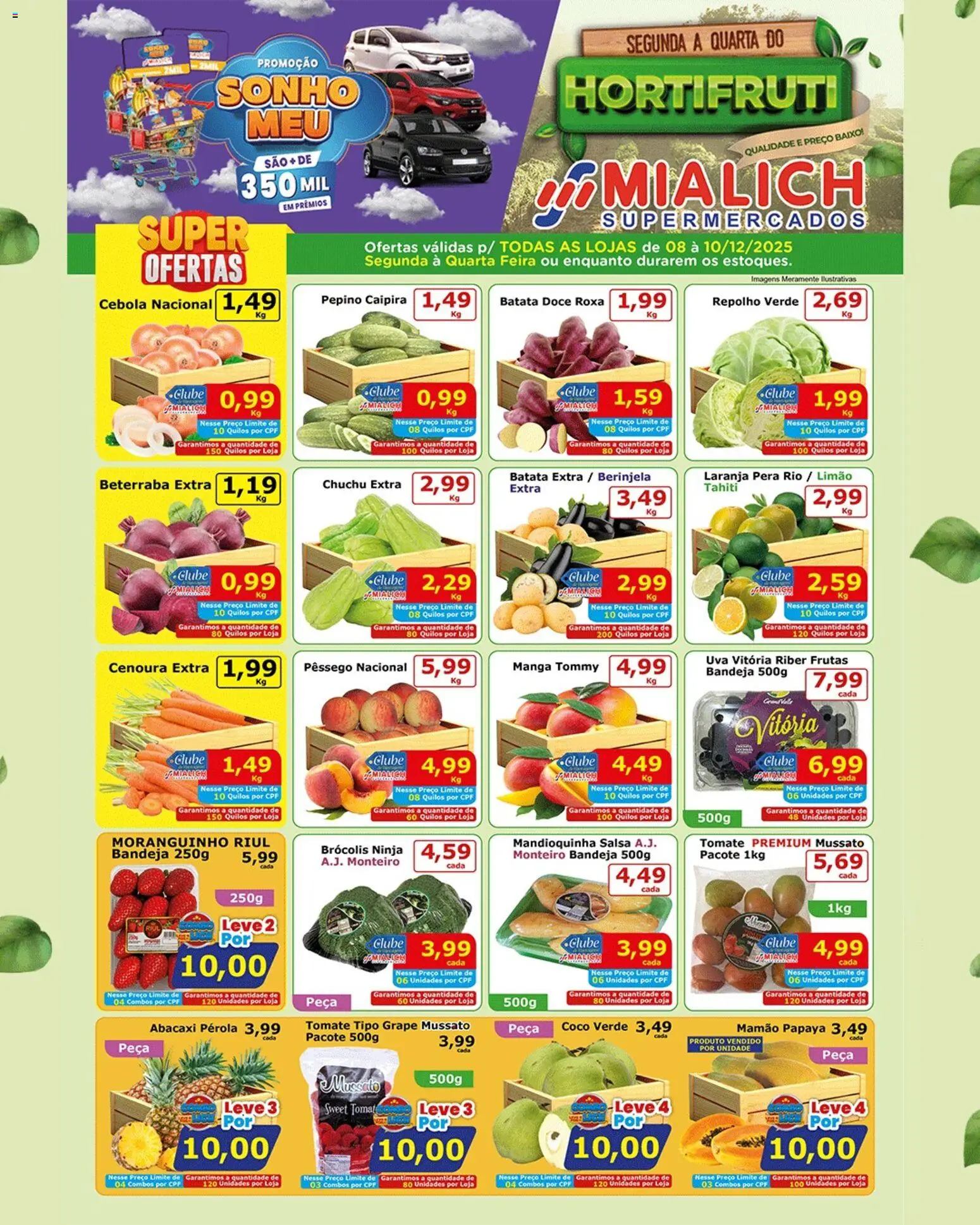 Pré-Visualização do folheto "Ofertas da semana" da loja Mialich Supermercados válido a partir de 08/12/2025